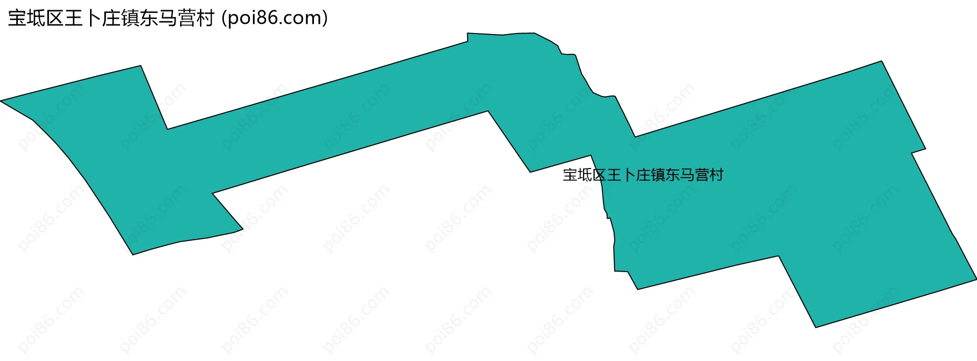 宝坻区王卜庄镇东马营村边界地图