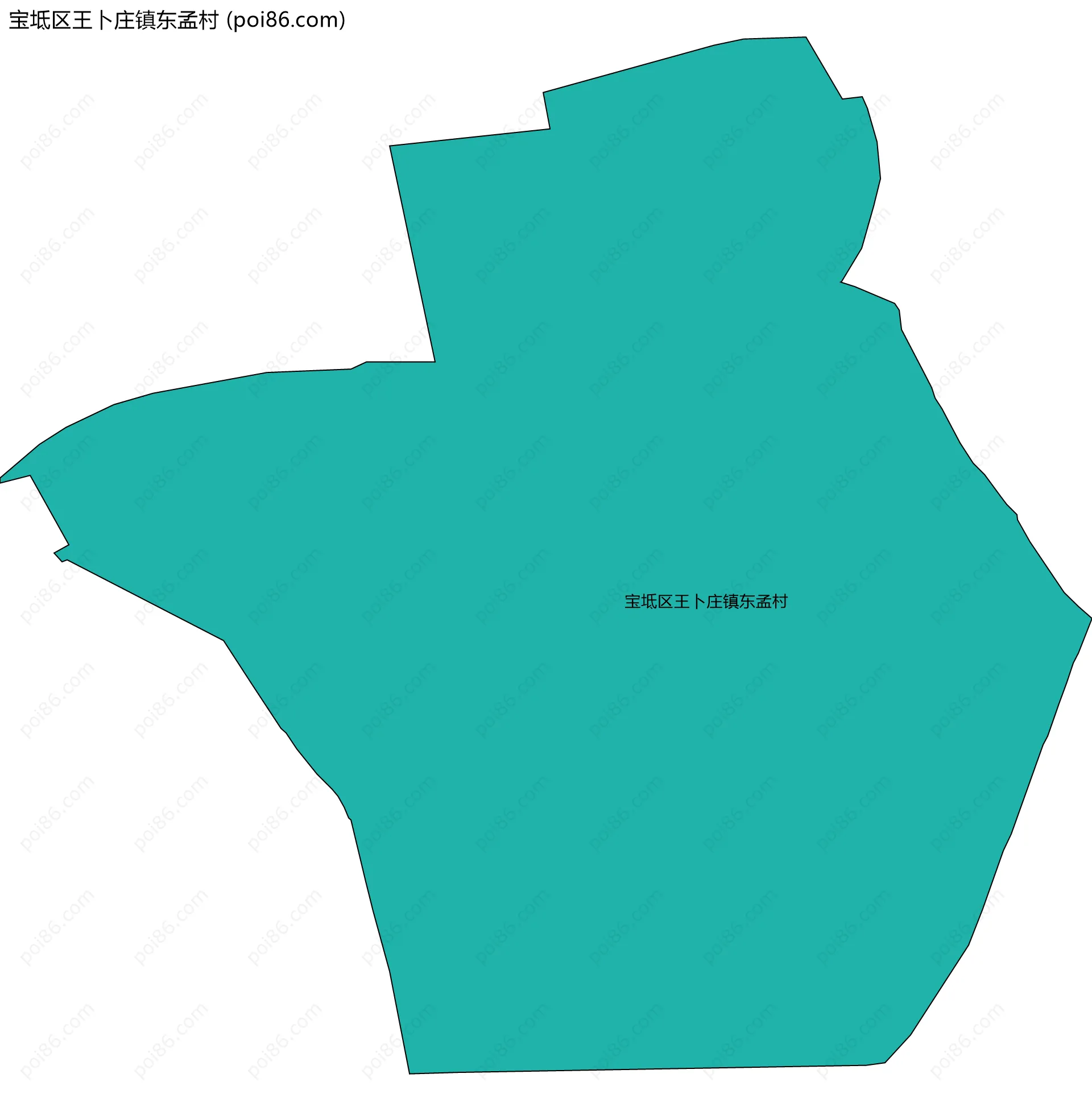 宝坻区王卜庄镇东孟村边界地图