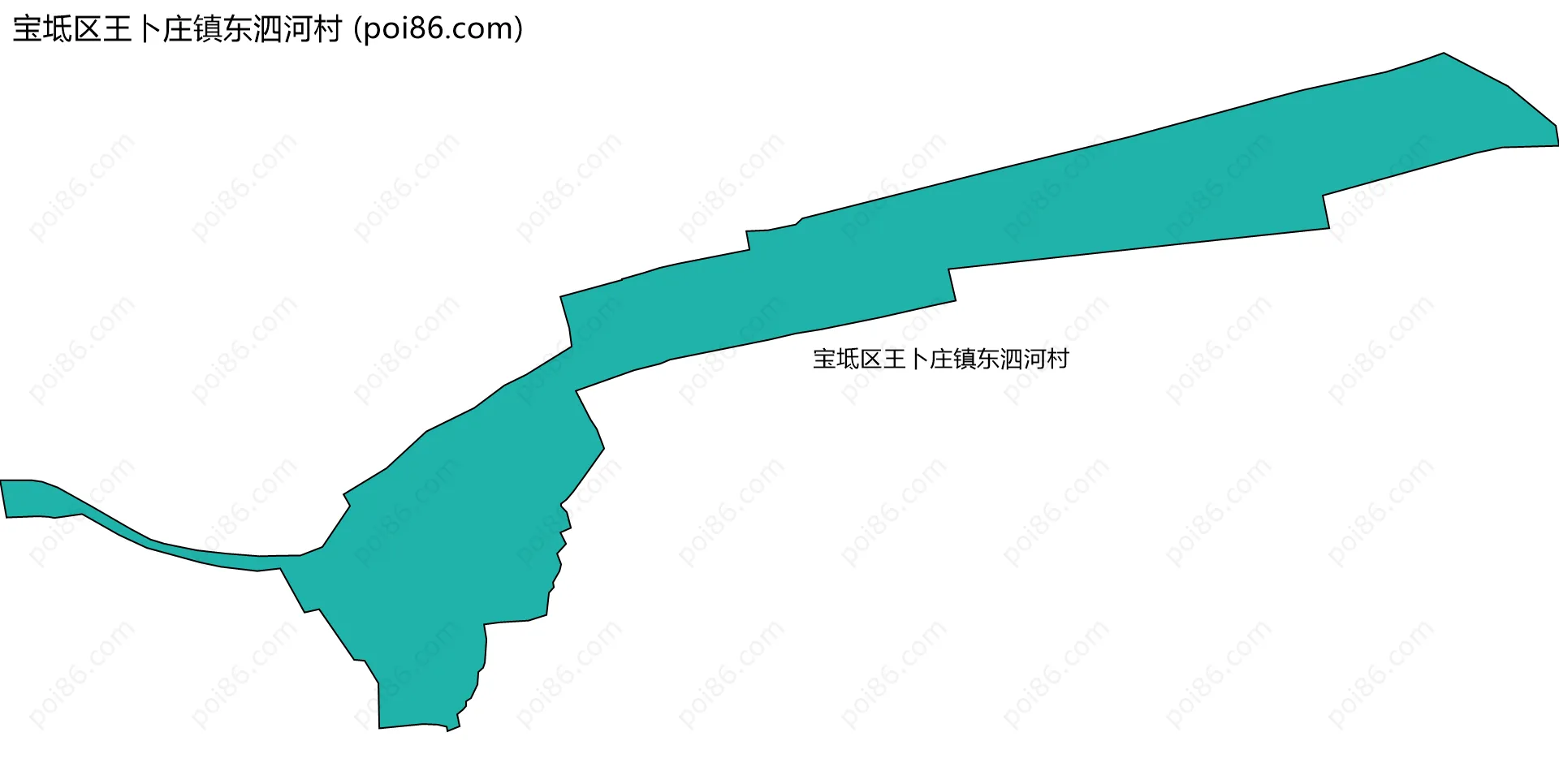 宝坻区王卜庄镇东泗河村边界地图