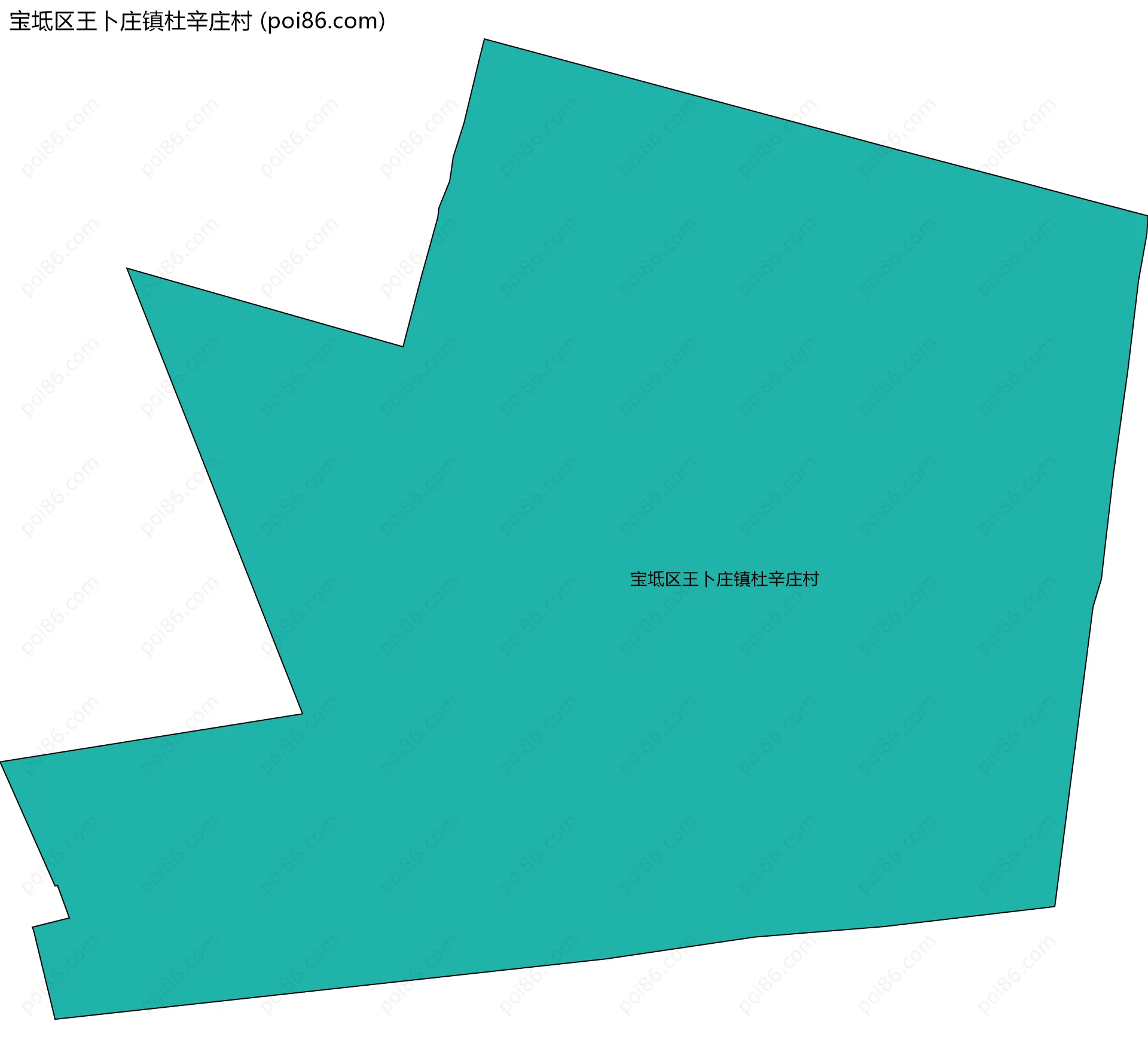 宝坻区王卜庄镇杜辛庄村边界地图