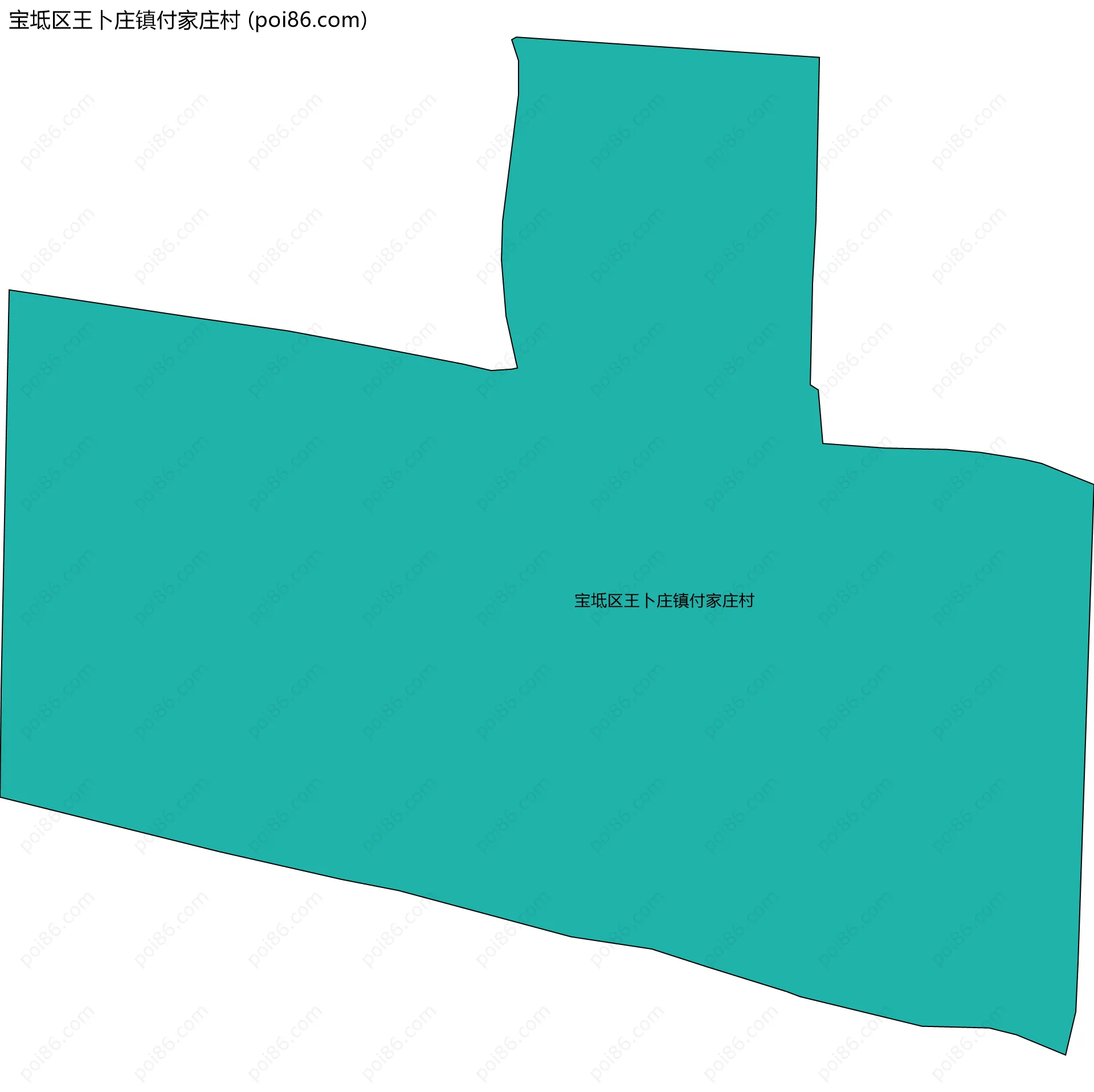 宝坻区王卜庄镇付家庄村边界地图