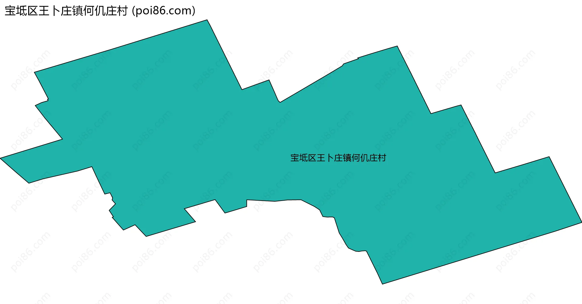 宝坻区王卜庄镇何仉庄村边界地图
