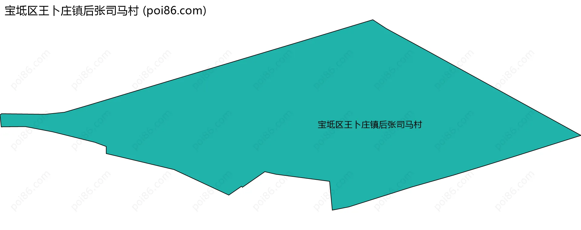 宝坻区王卜庄镇后张司马村边界地图