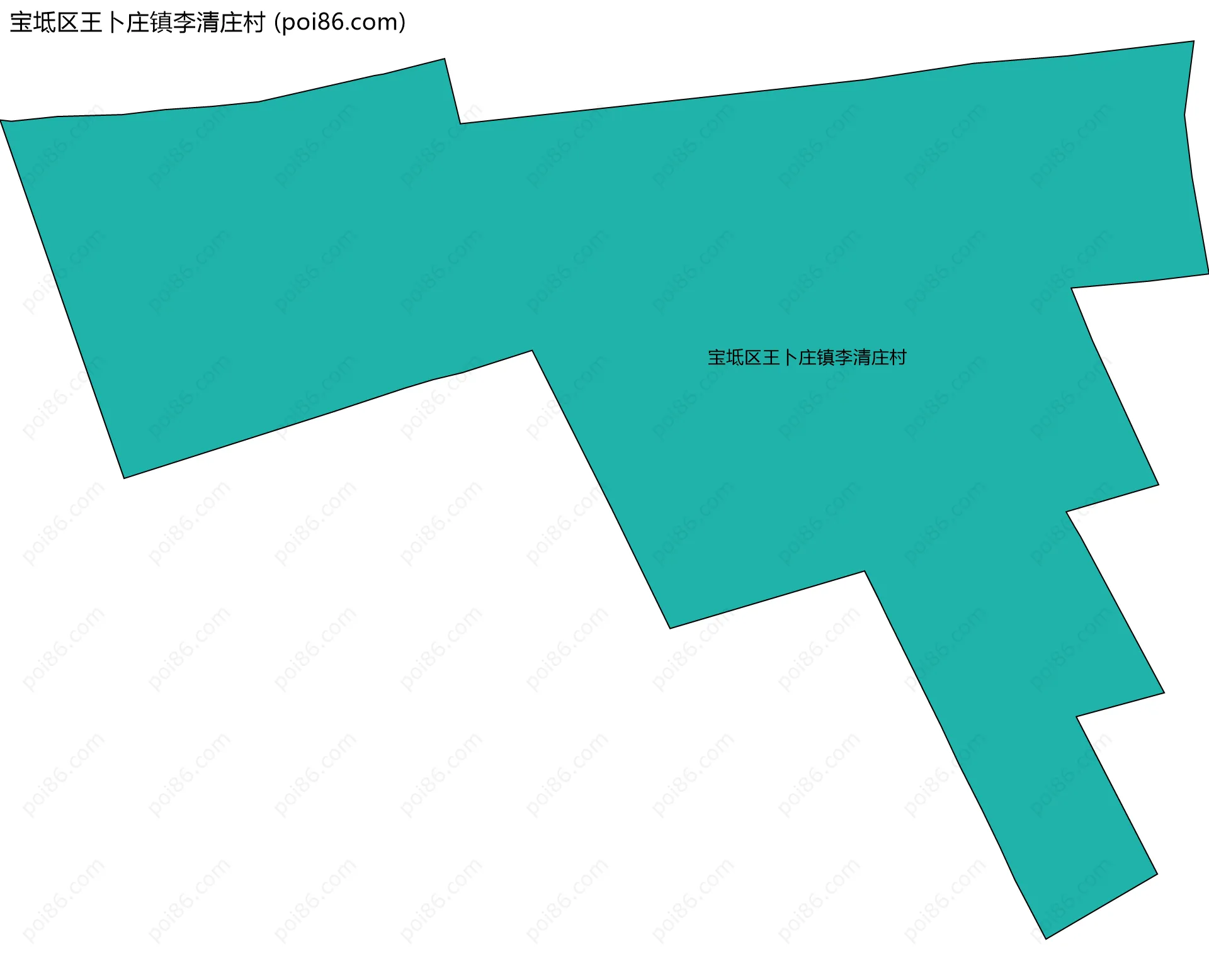 宝坻区王卜庄镇李清庄村边界地图