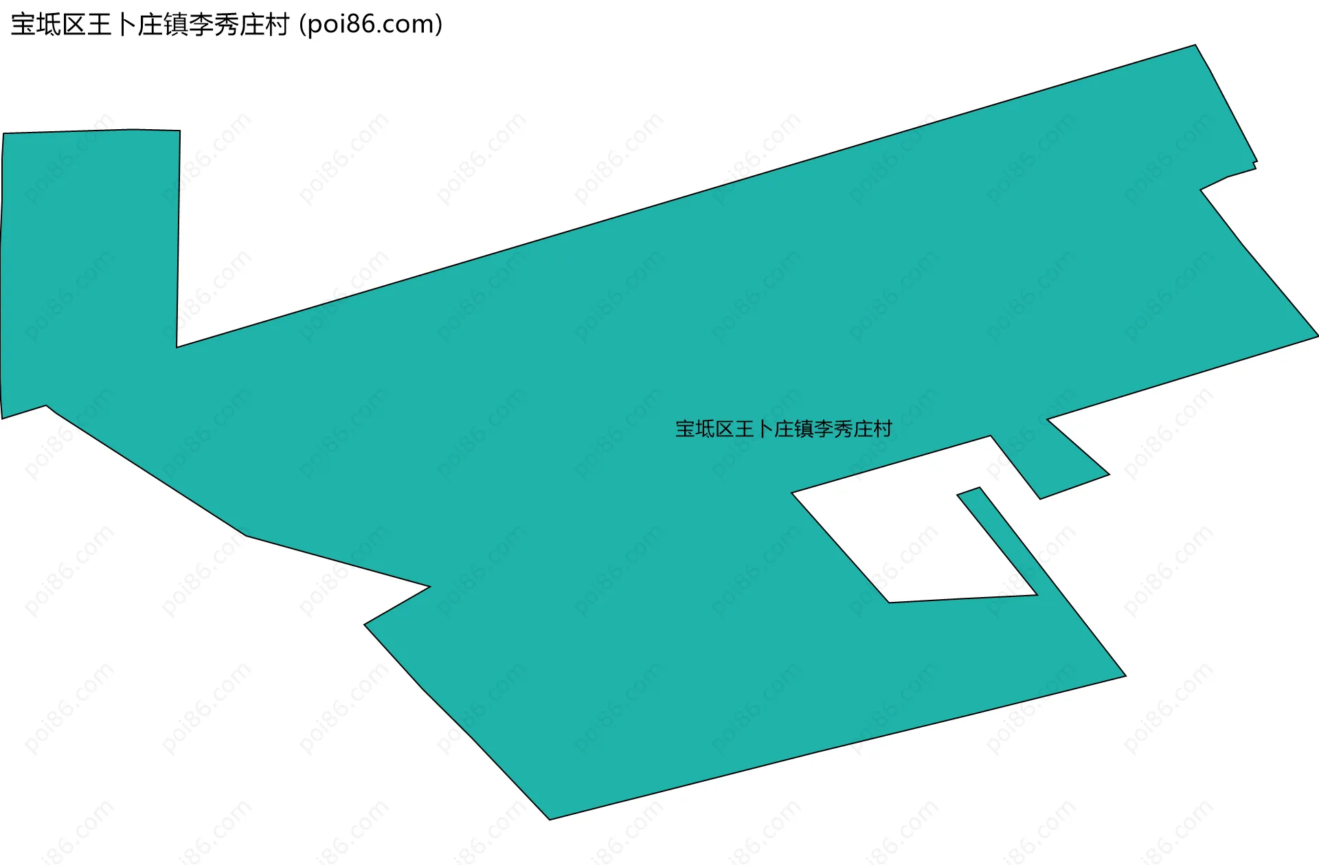 宝坻区王卜庄镇李秀庄村边界地图