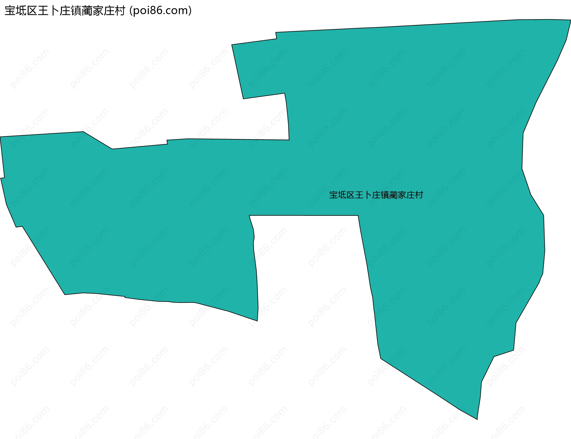宝坻区王卜庄镇蔺家庄村边界地图