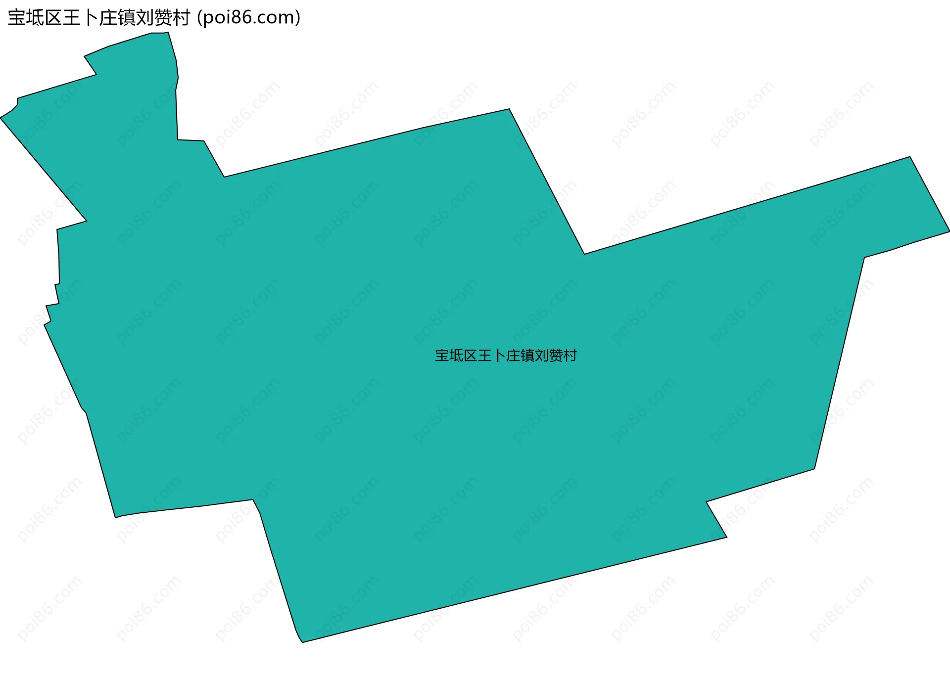 宝坻区王卜庄镇刘赞村边界地图