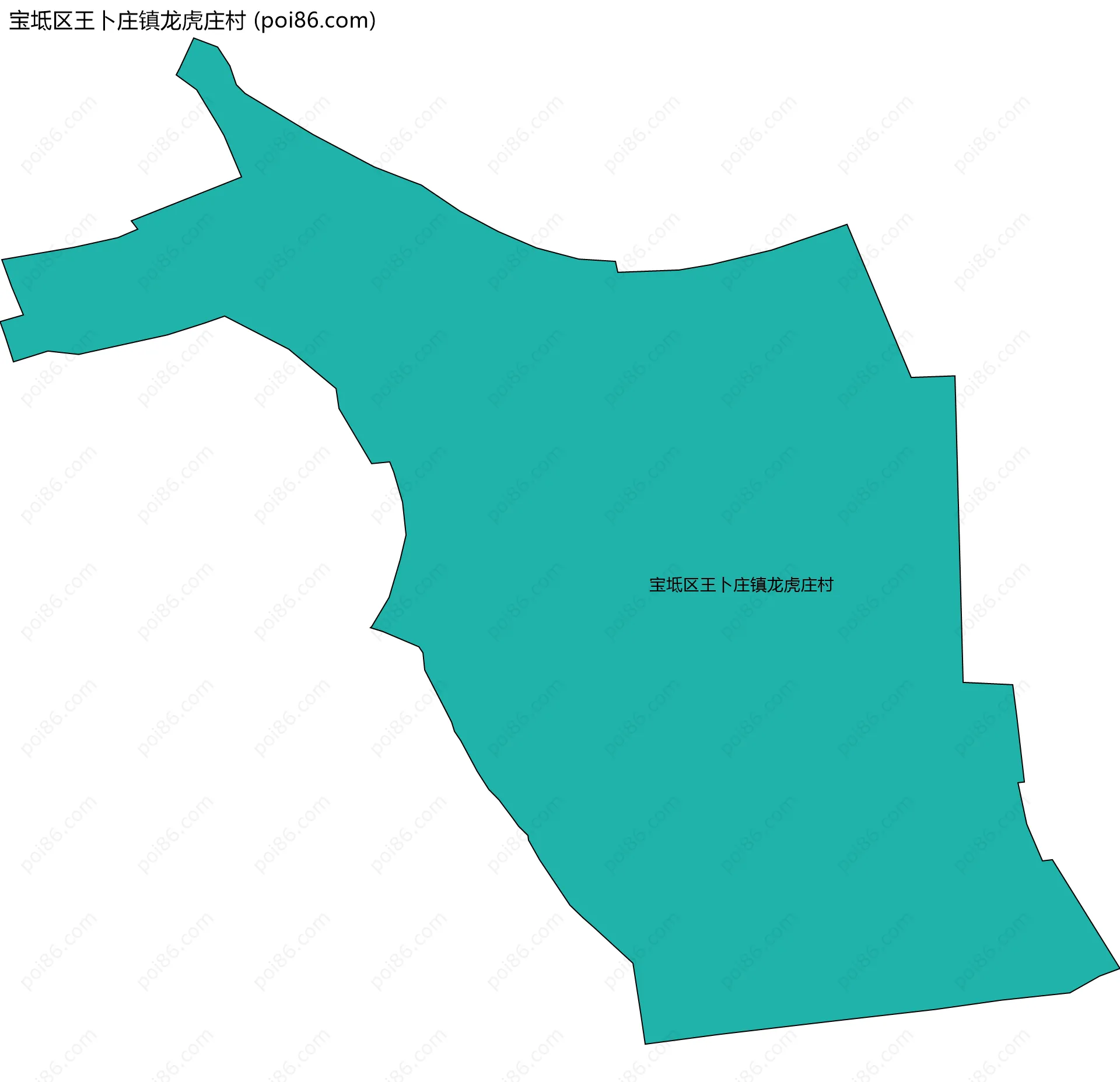 宝坻区王卜庄镇龙虎庄村边界地图