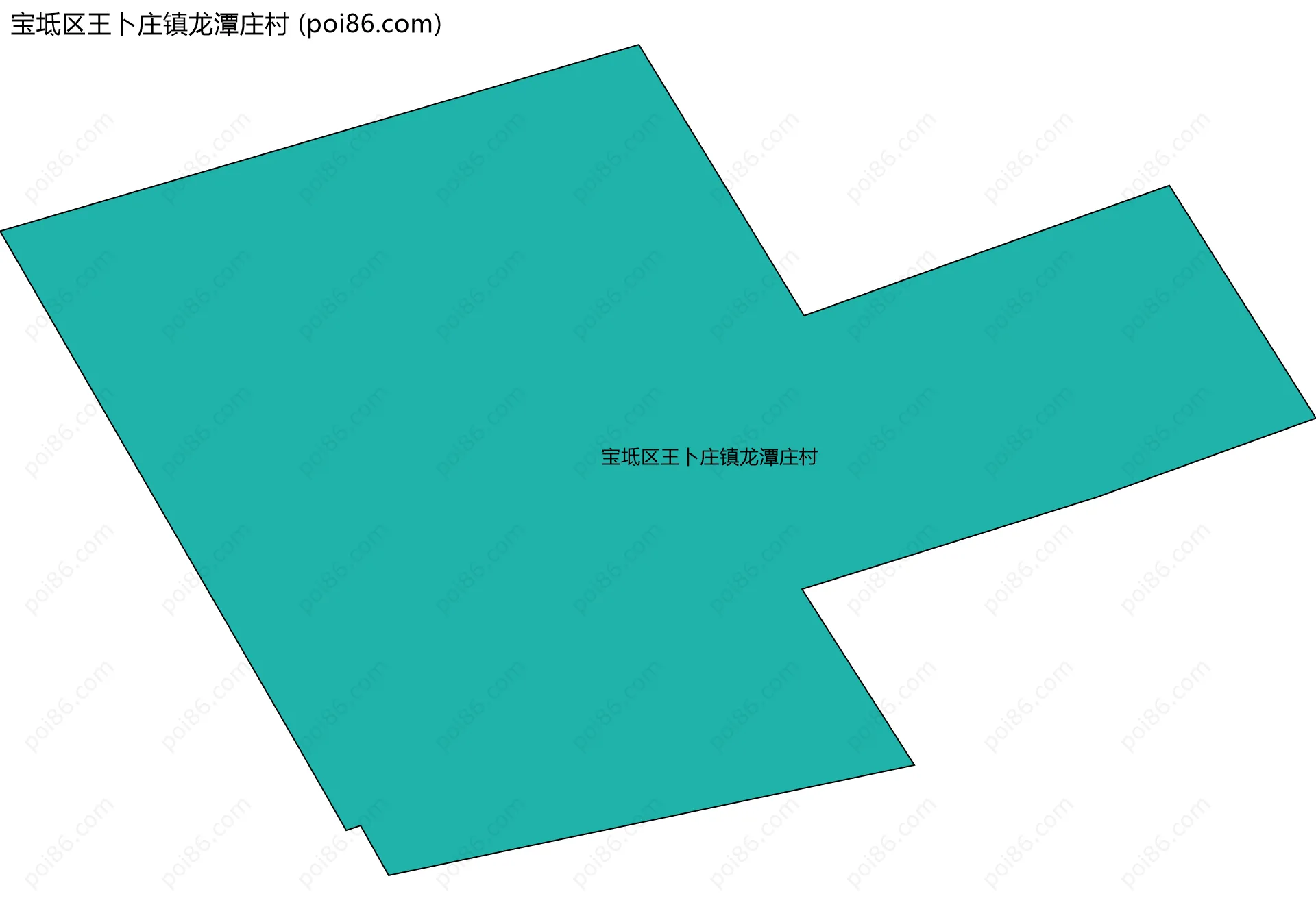 宝坻区王卜庄镇龙潭庄村边界地图