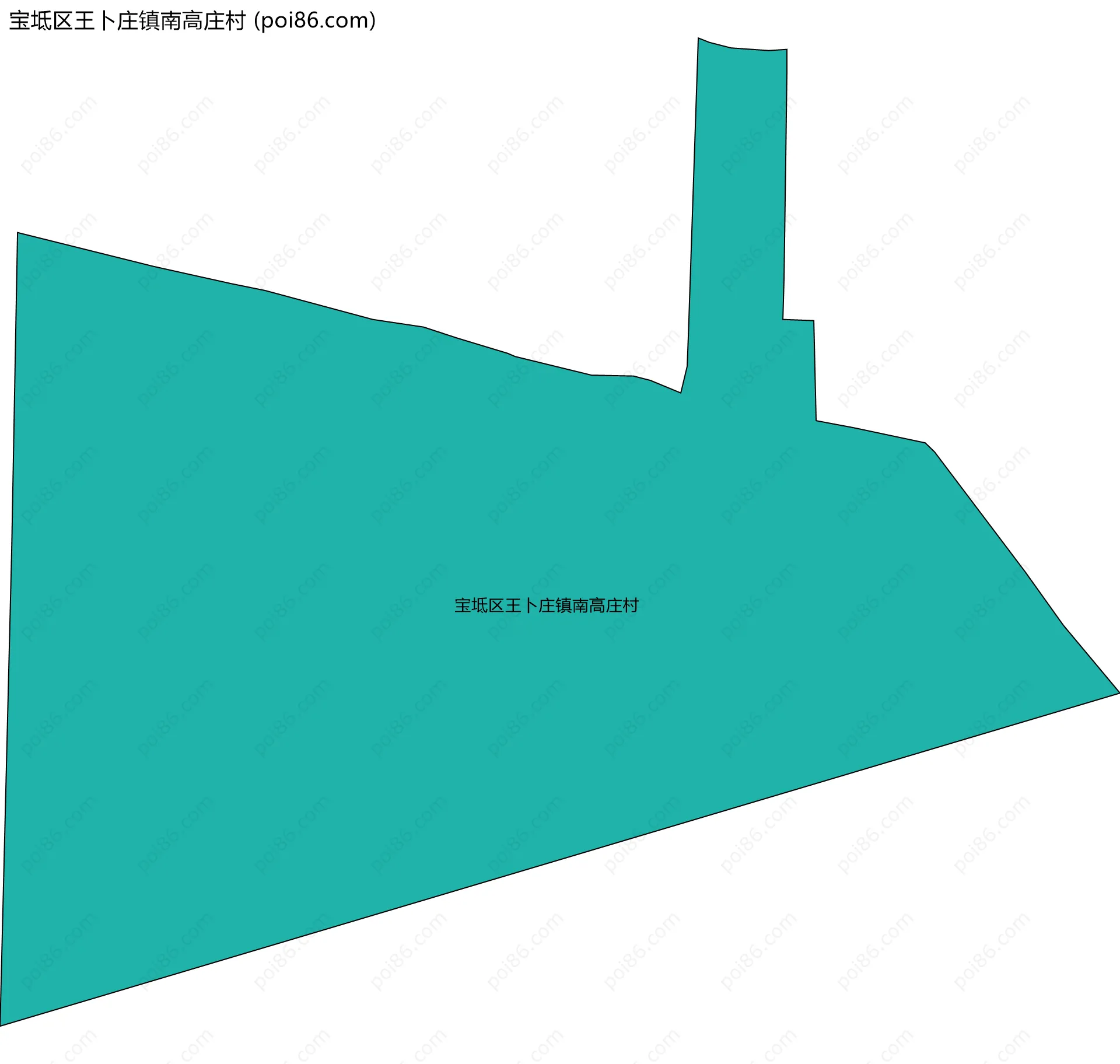 宝坻区王卜庄镇南高庄村边界地图
