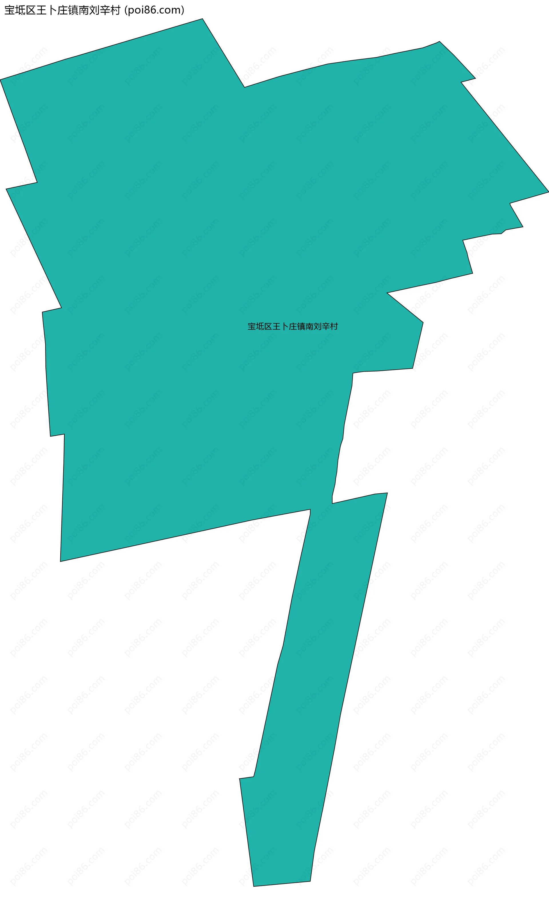 宝坻区王卜庄镇南刘辛村边界地图