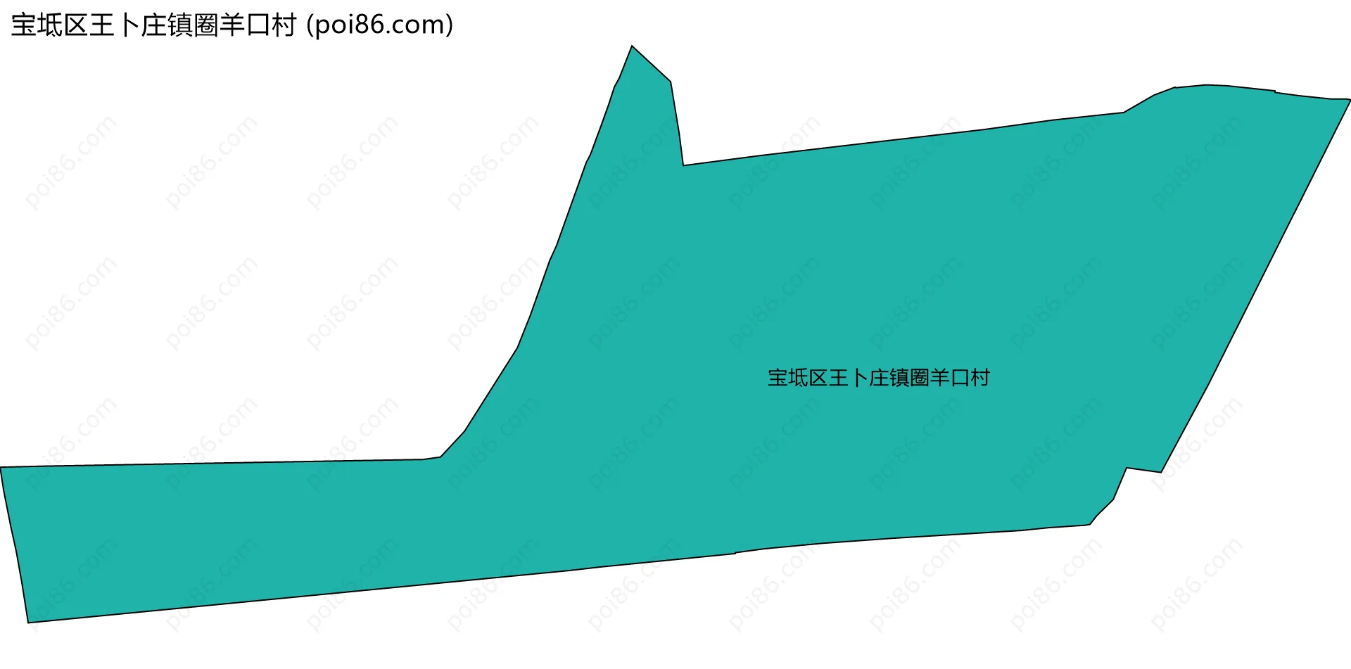 宝坻区王卜庄镇圈羊口村边界地图