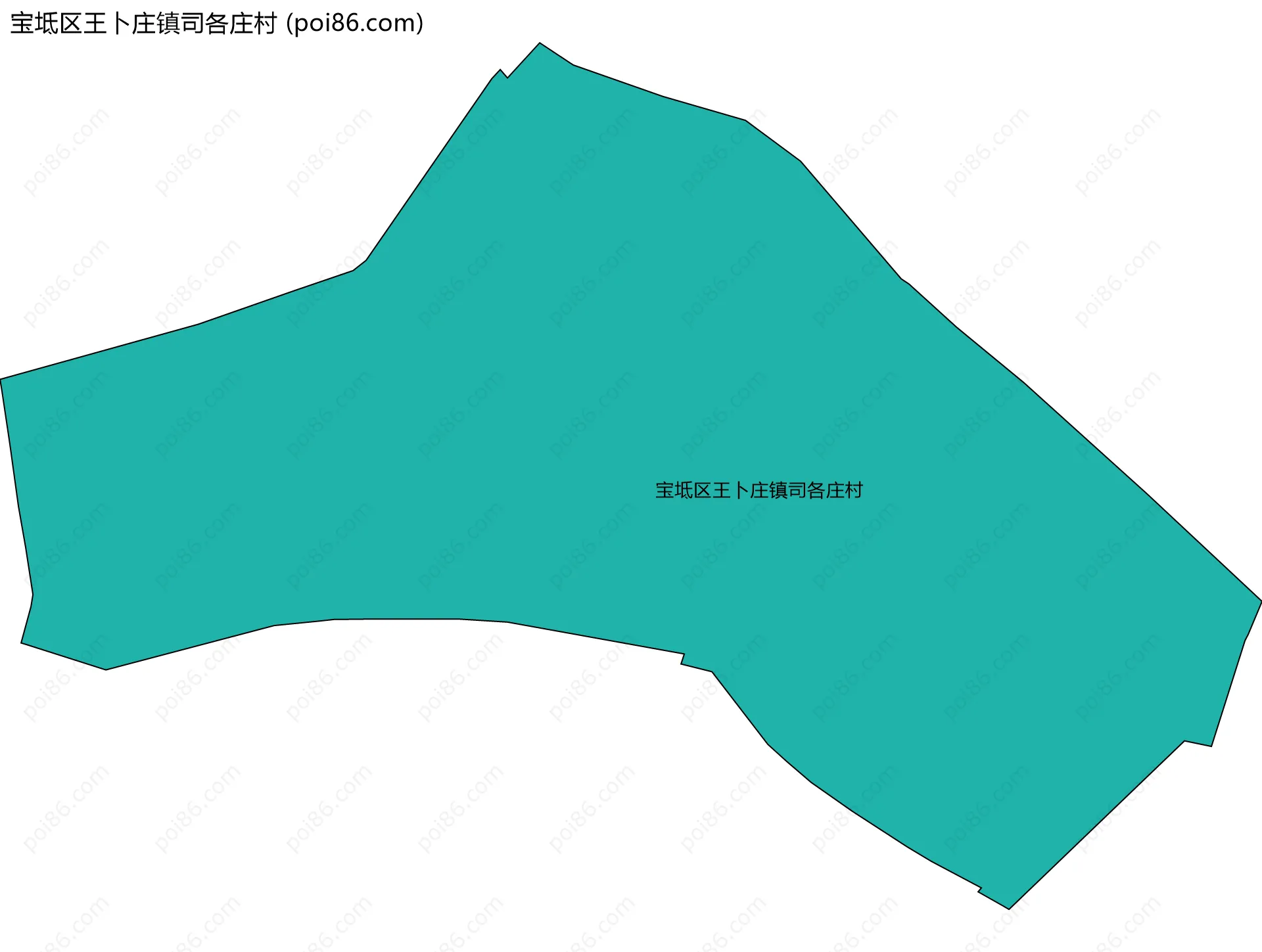 宝坻区王卜庄镇司各庄村边界地图