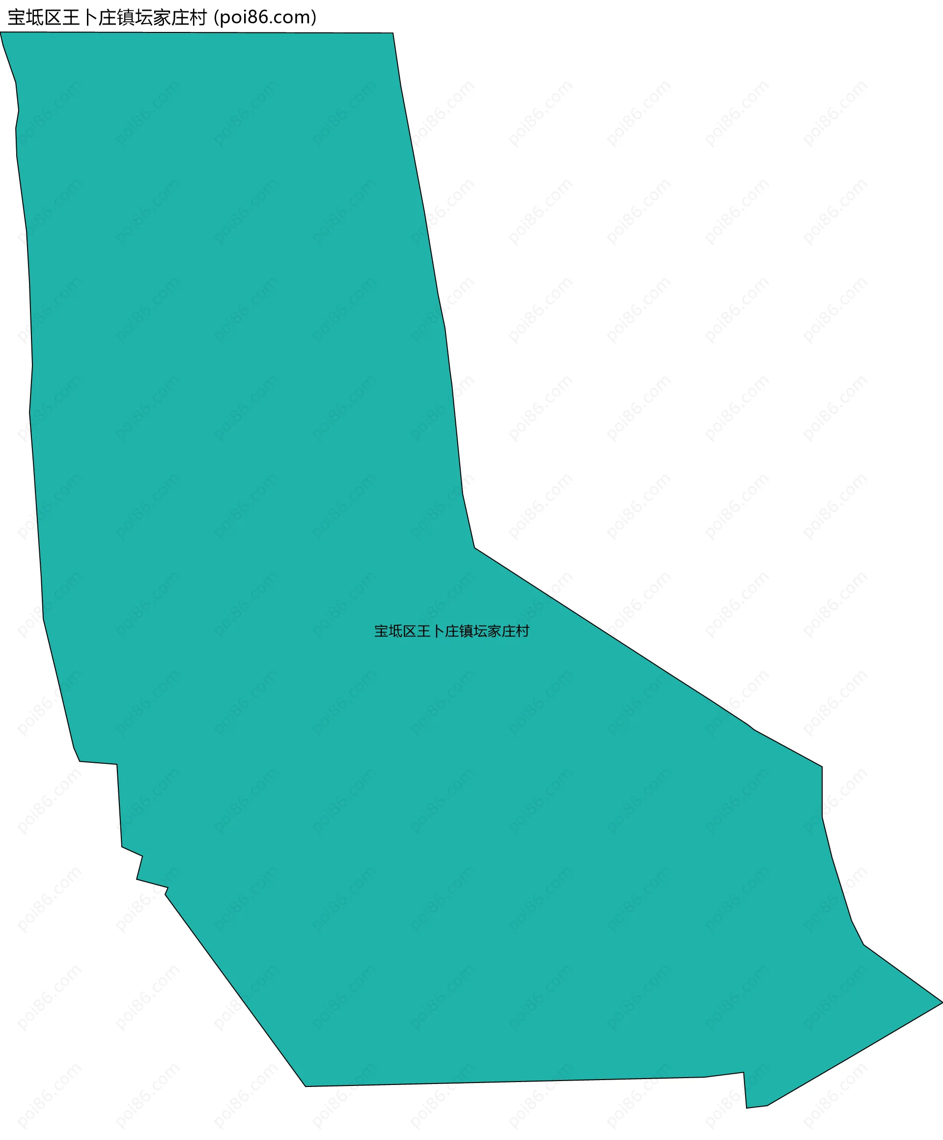宝坻区王卜庄镇坛家庄村边界地图