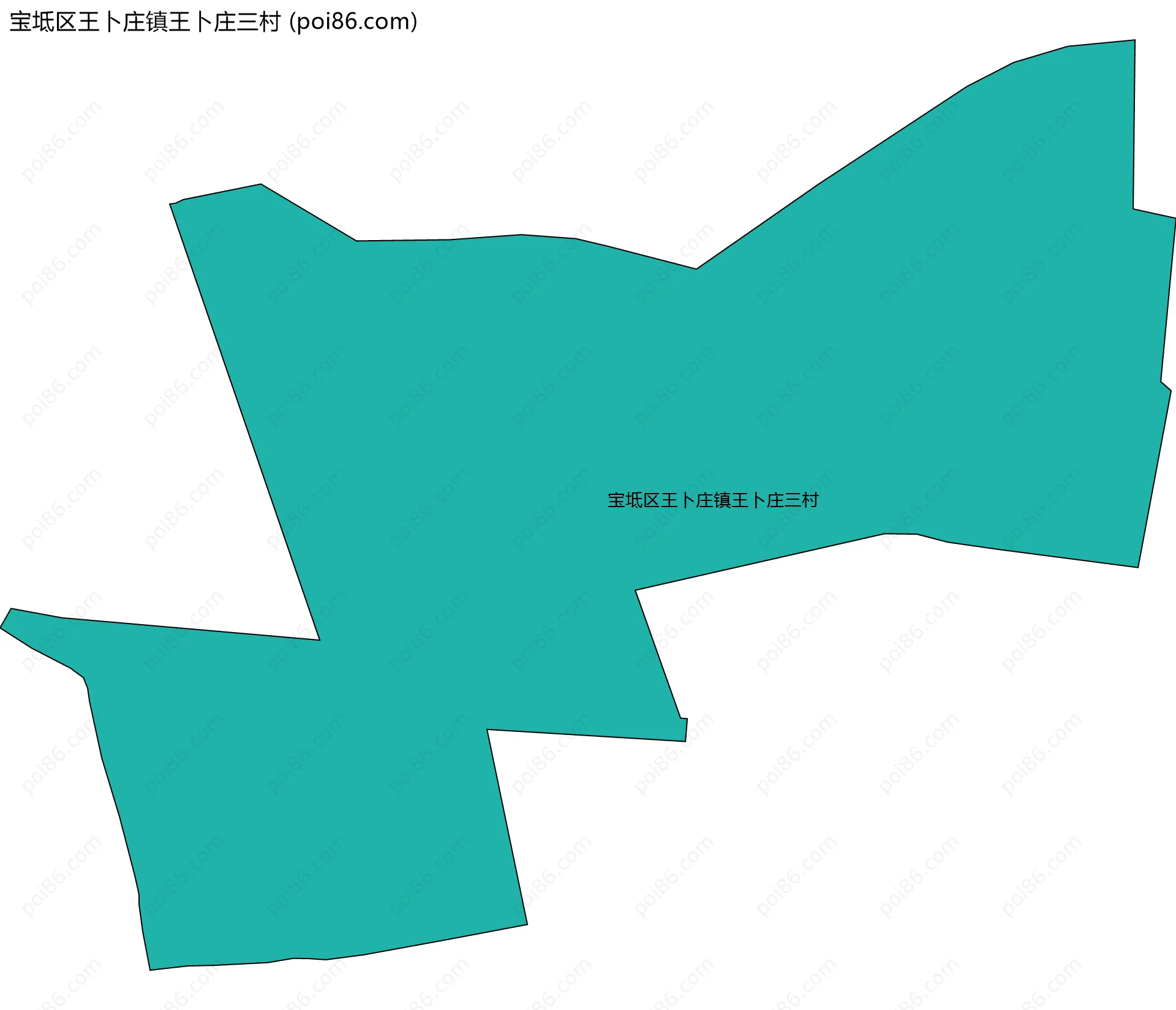 宝坻区王卜庄镇王卜庄三村边界地图