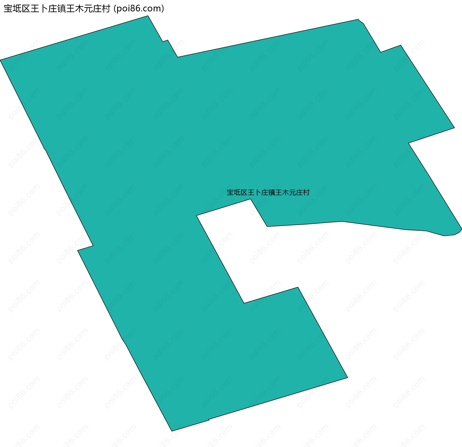 宝坻区王卜庄镇王木元庄村边界地图