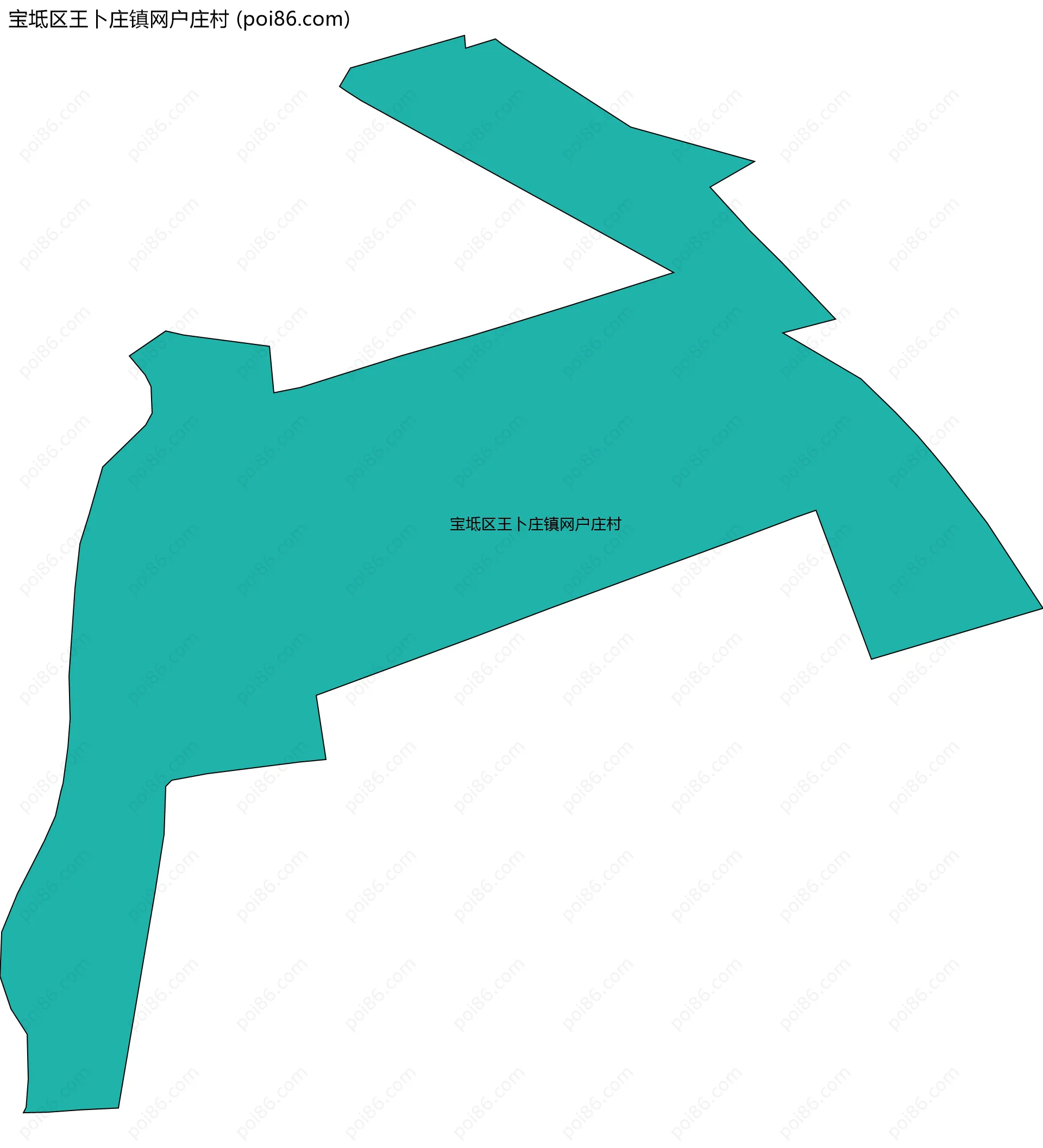 宝坻区王卜庄镇网户庄村边界地图