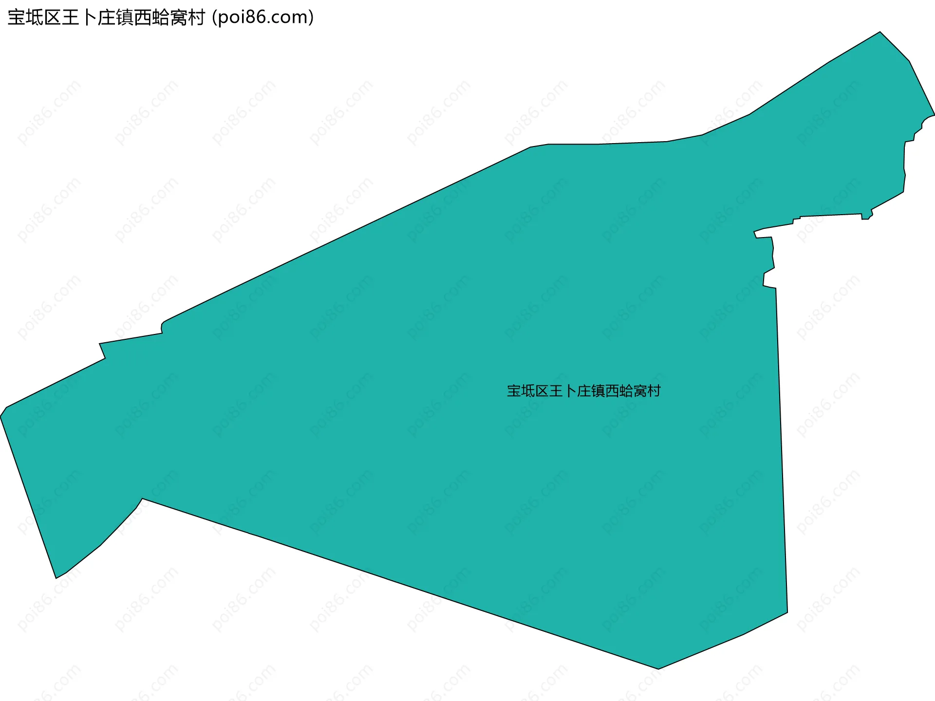 宝坻区王卜庄镇西蛤窝村边界地图