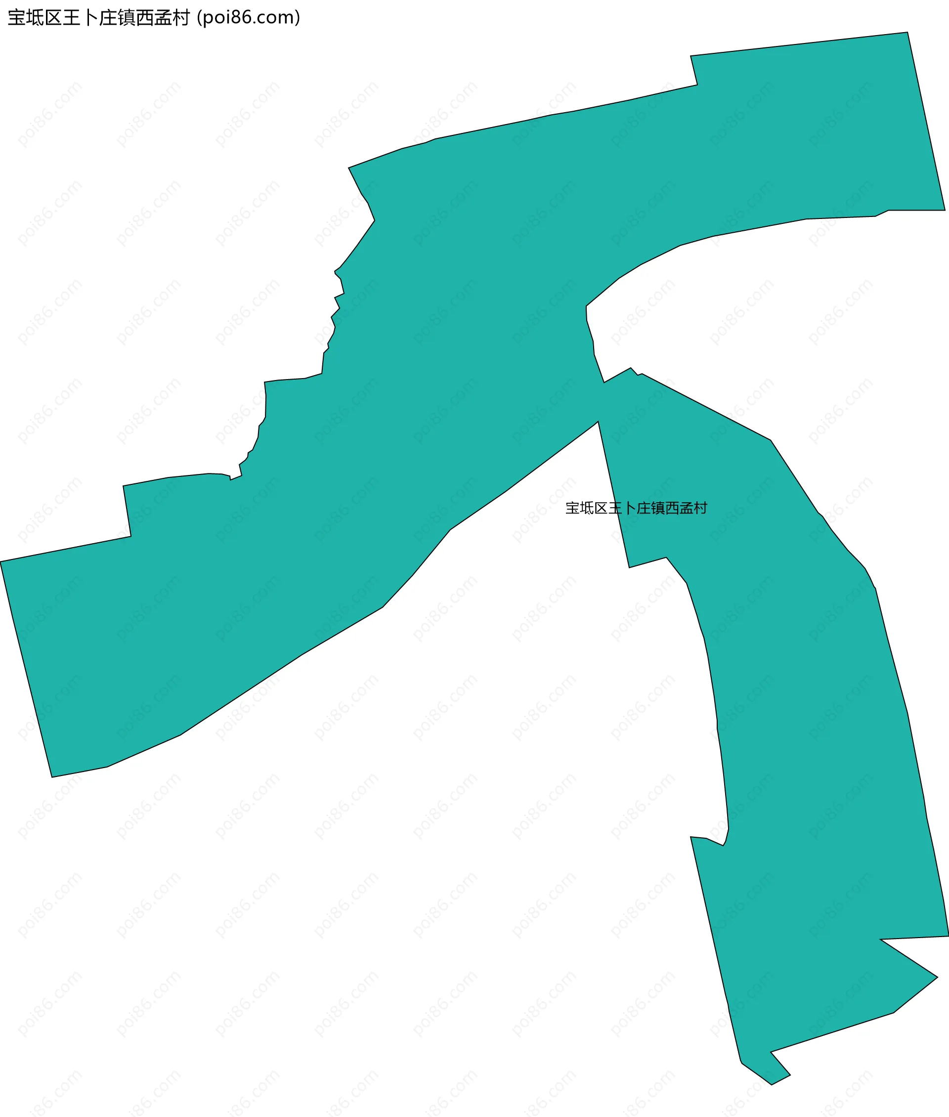 宝坻区王卜庄镇西孟村边界地图