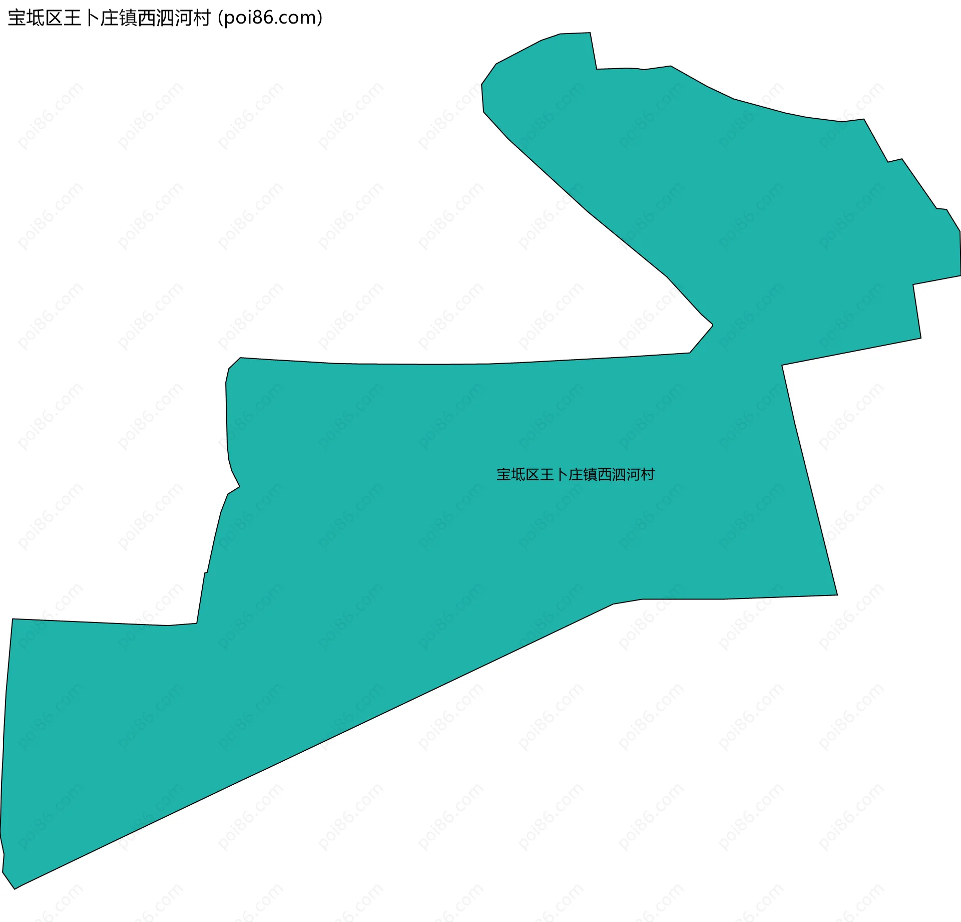 宝坻区王卜庄镇西泗河村边界地图