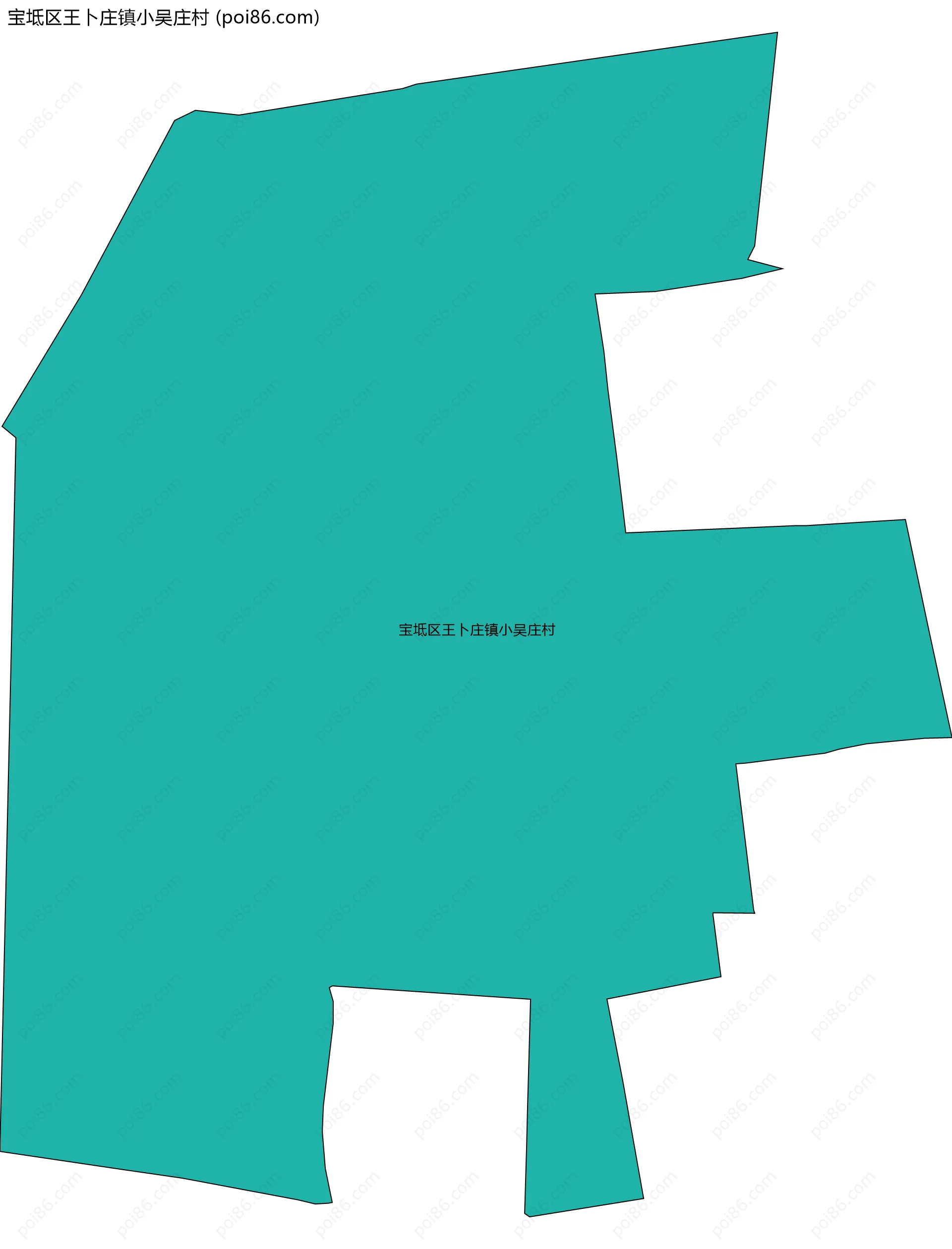 宝坻区王卜庄镇小吴庄村边界地图