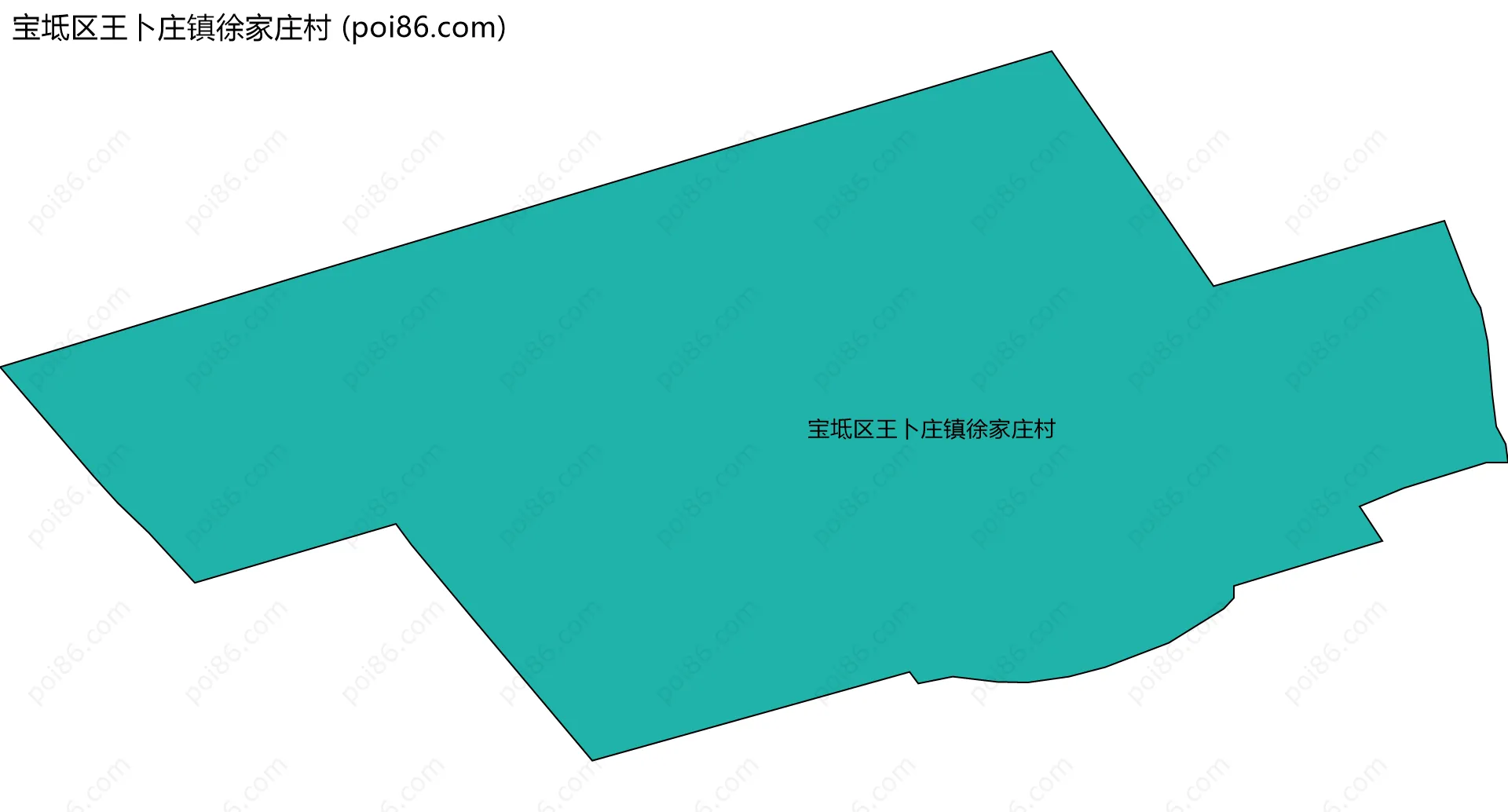 宝坻区王卜庄镇徐家庄村边界地图