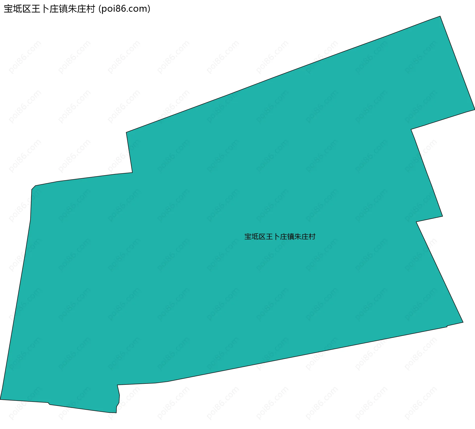 宝坻区王卜庄镇朱庄村边界地图