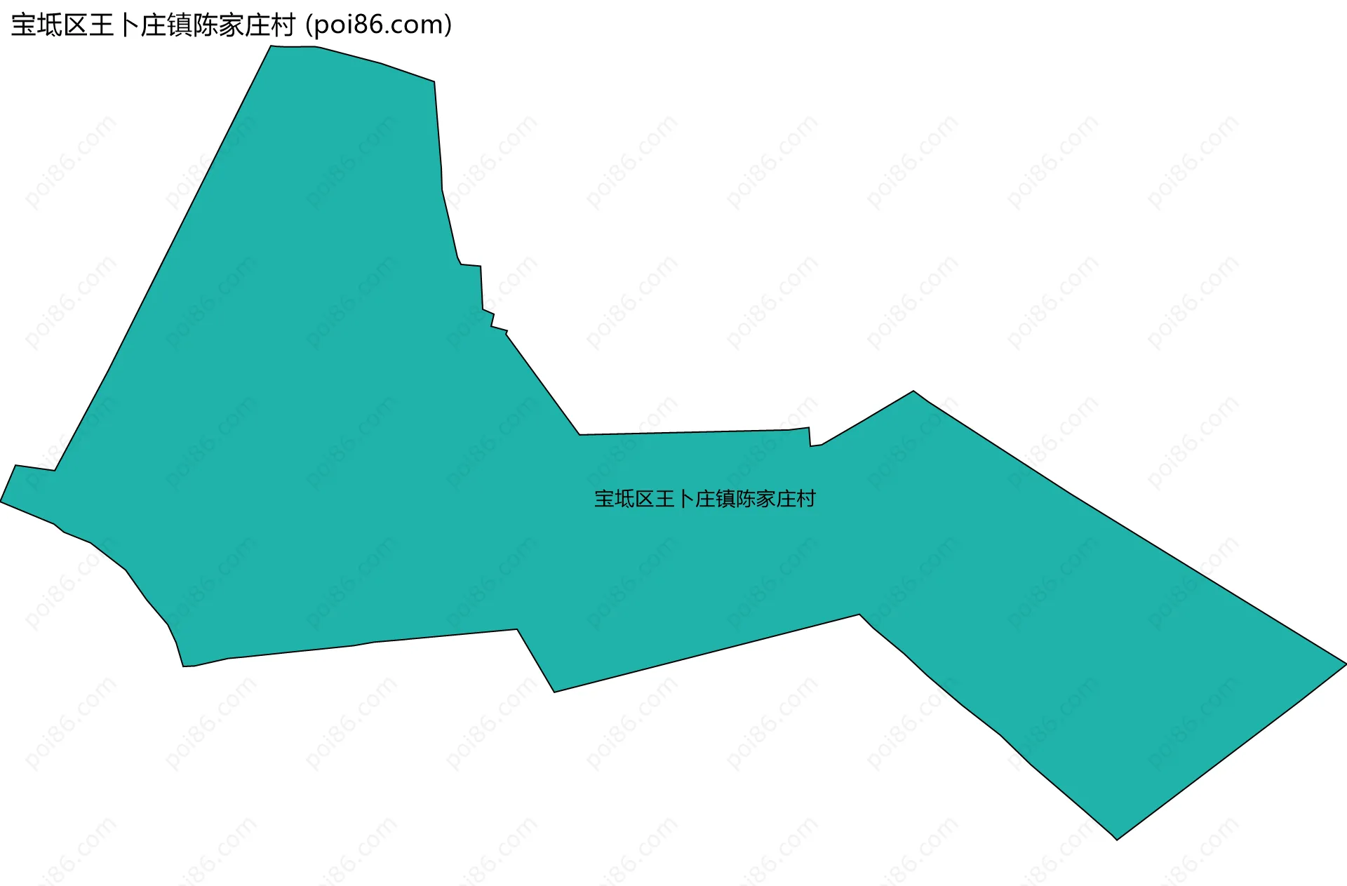 宝坻区王卜庄镇陈家庄村边界地图