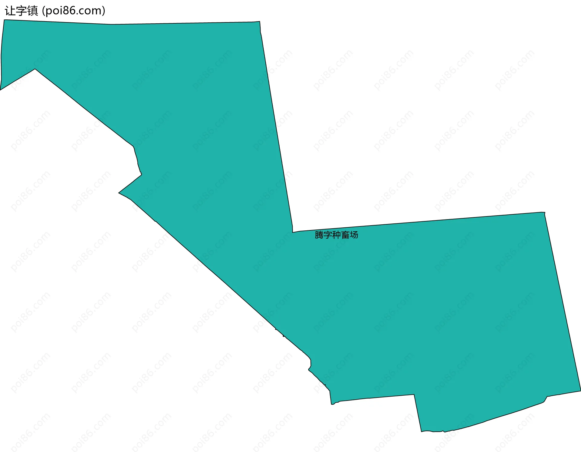 让字镇边界地图(五级行政区划)