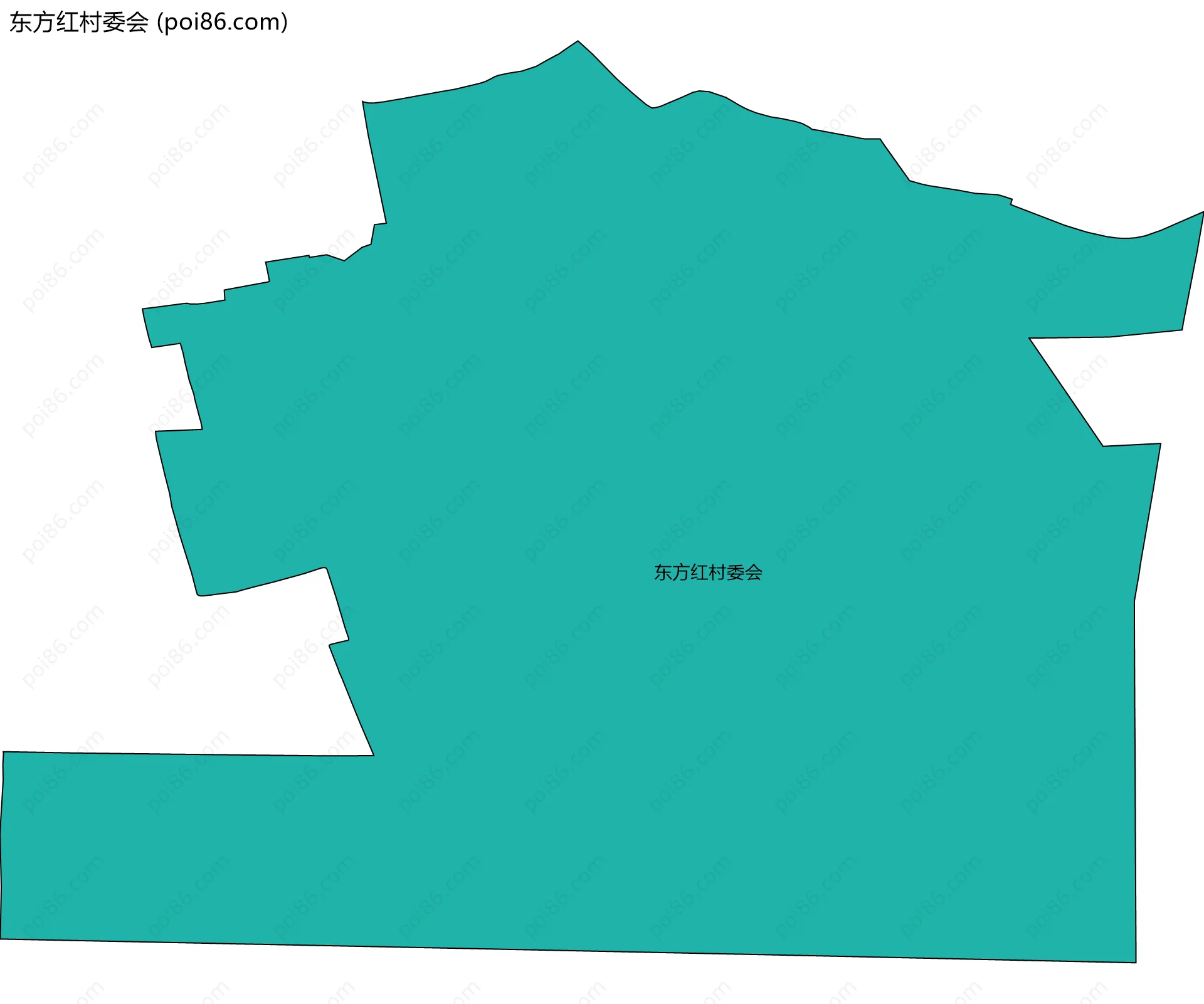 东方红村委会边界地图