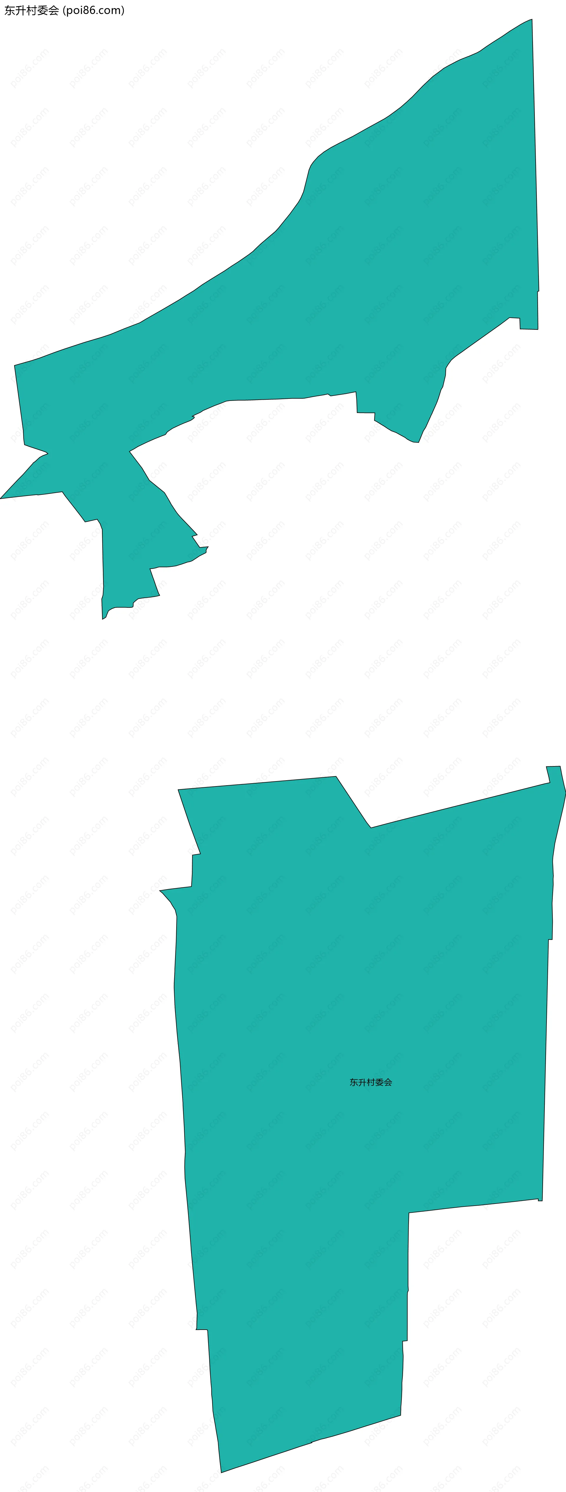 东升村委会边界地图