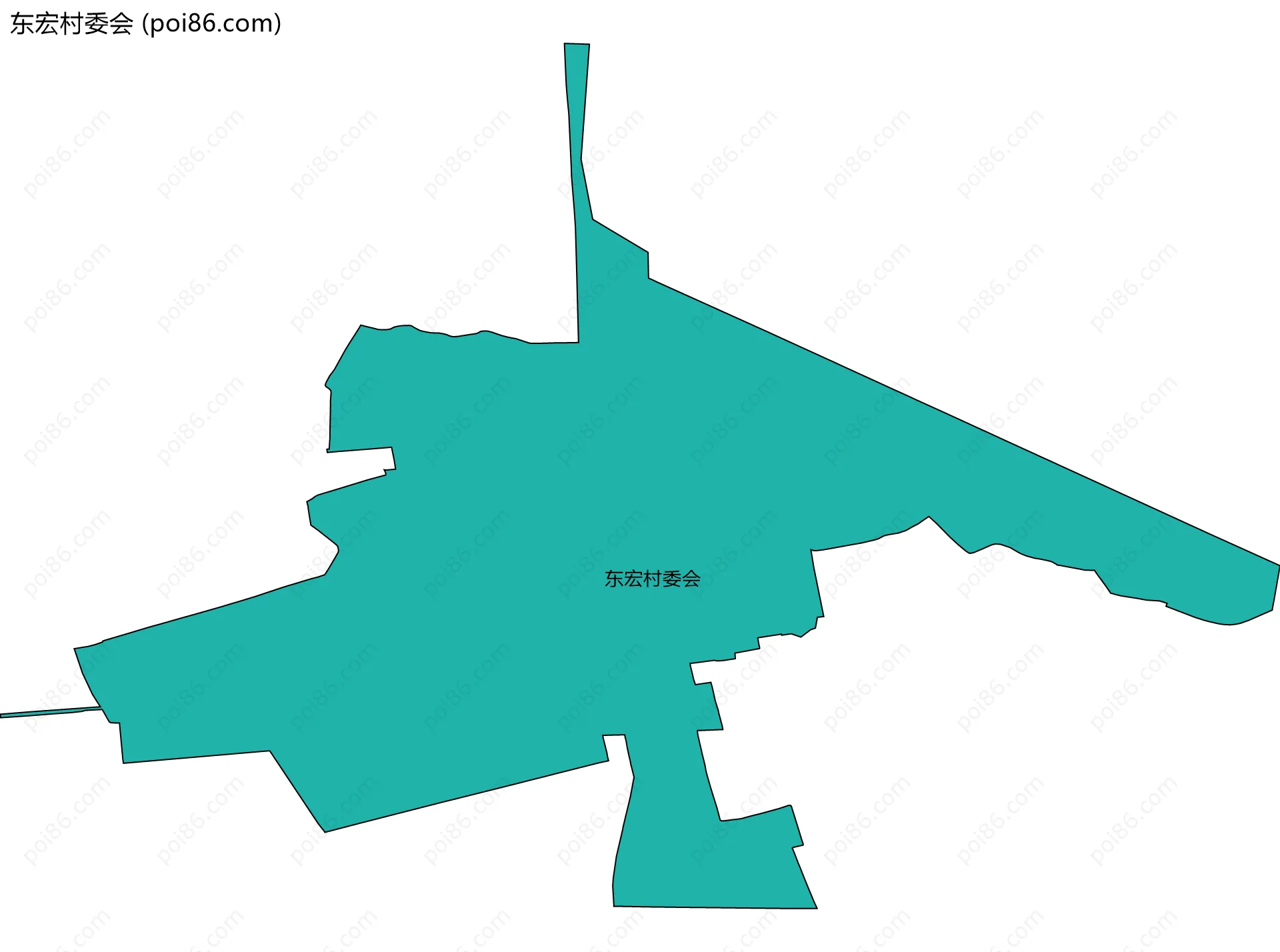 东宏村委会边界地图