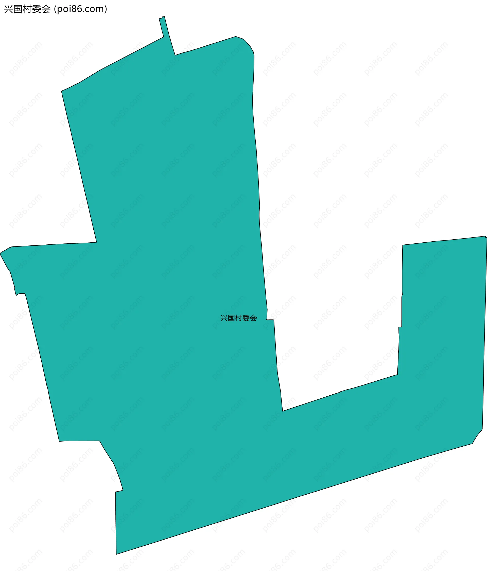 兴国村委会边界地图