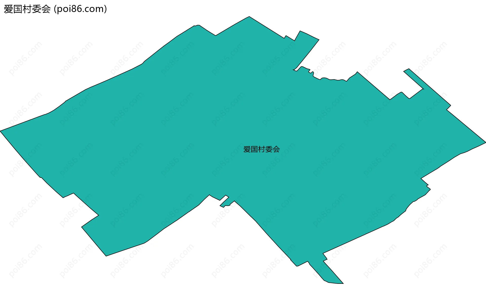 爱国村委会边界地图
