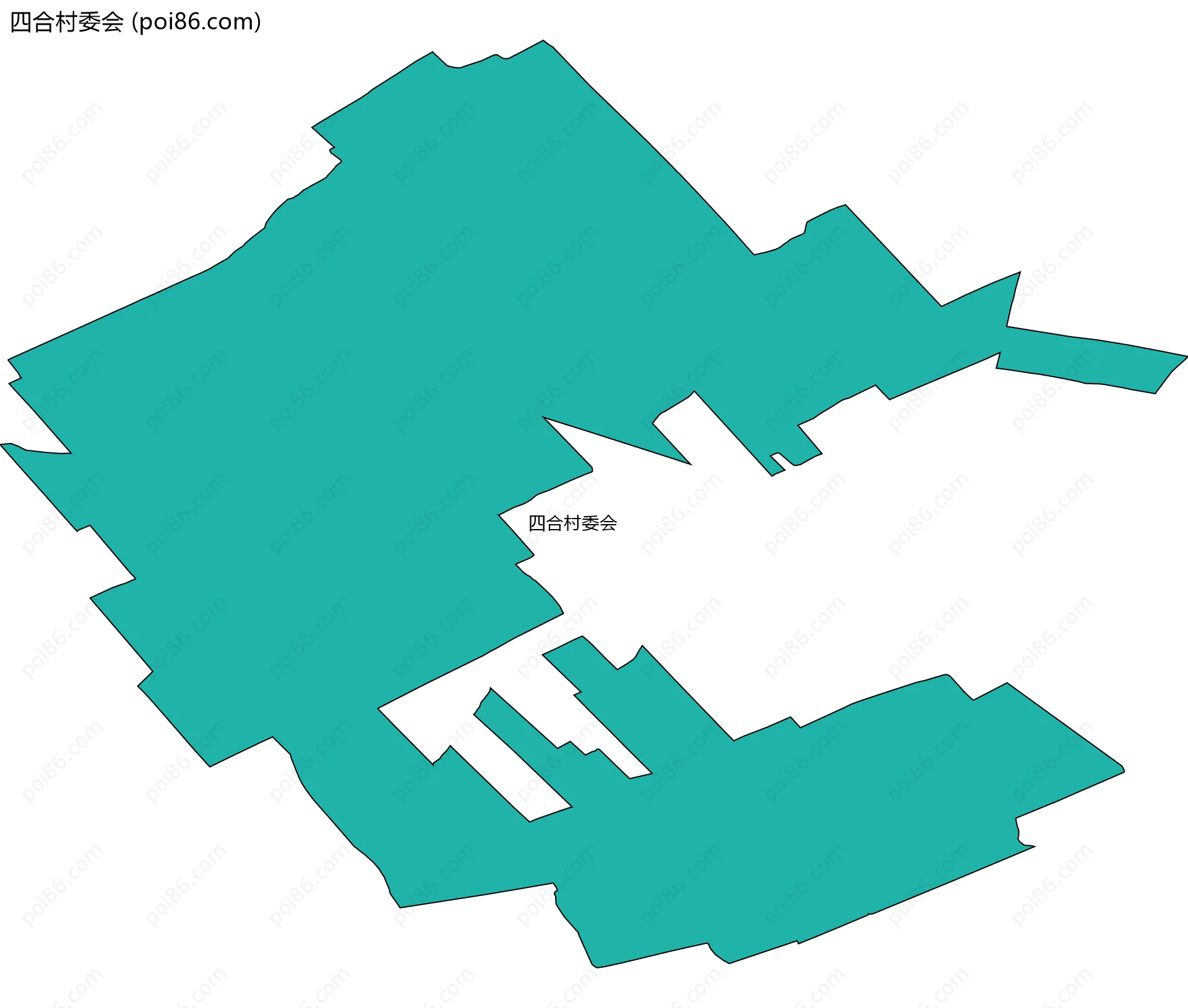 四合村委会边界地图