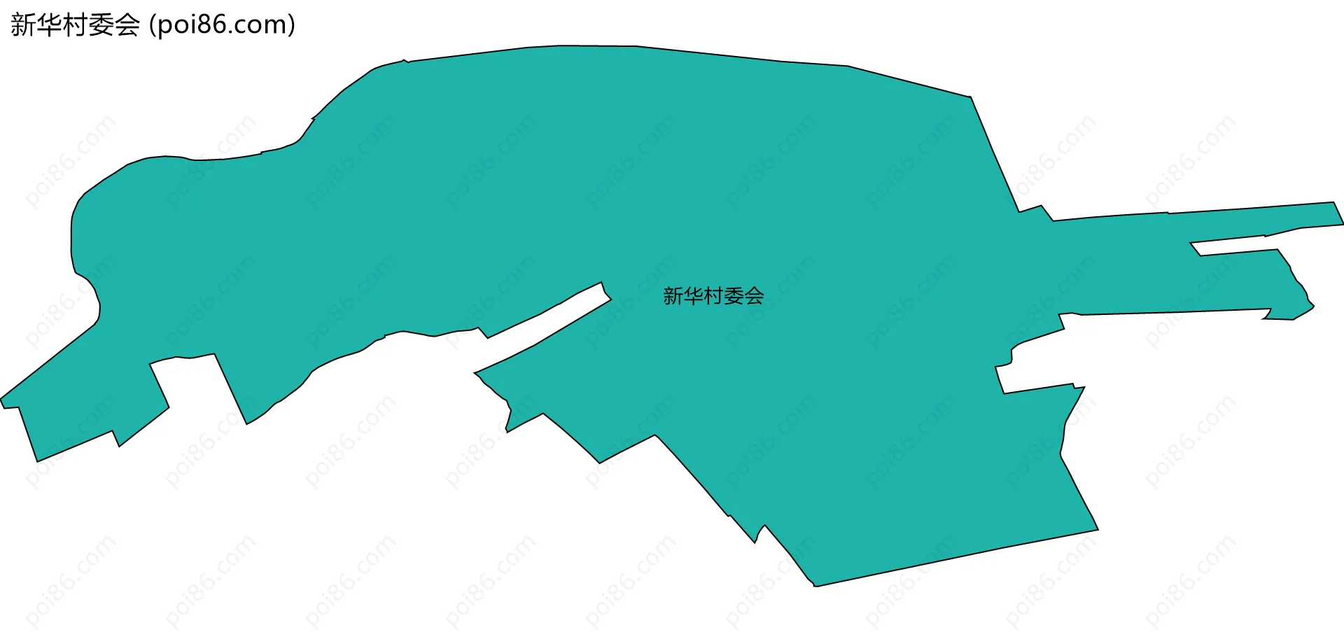 新华村委会边界地图