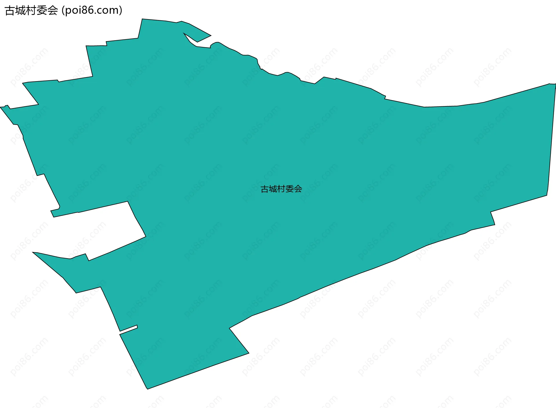古城村委会边界地图