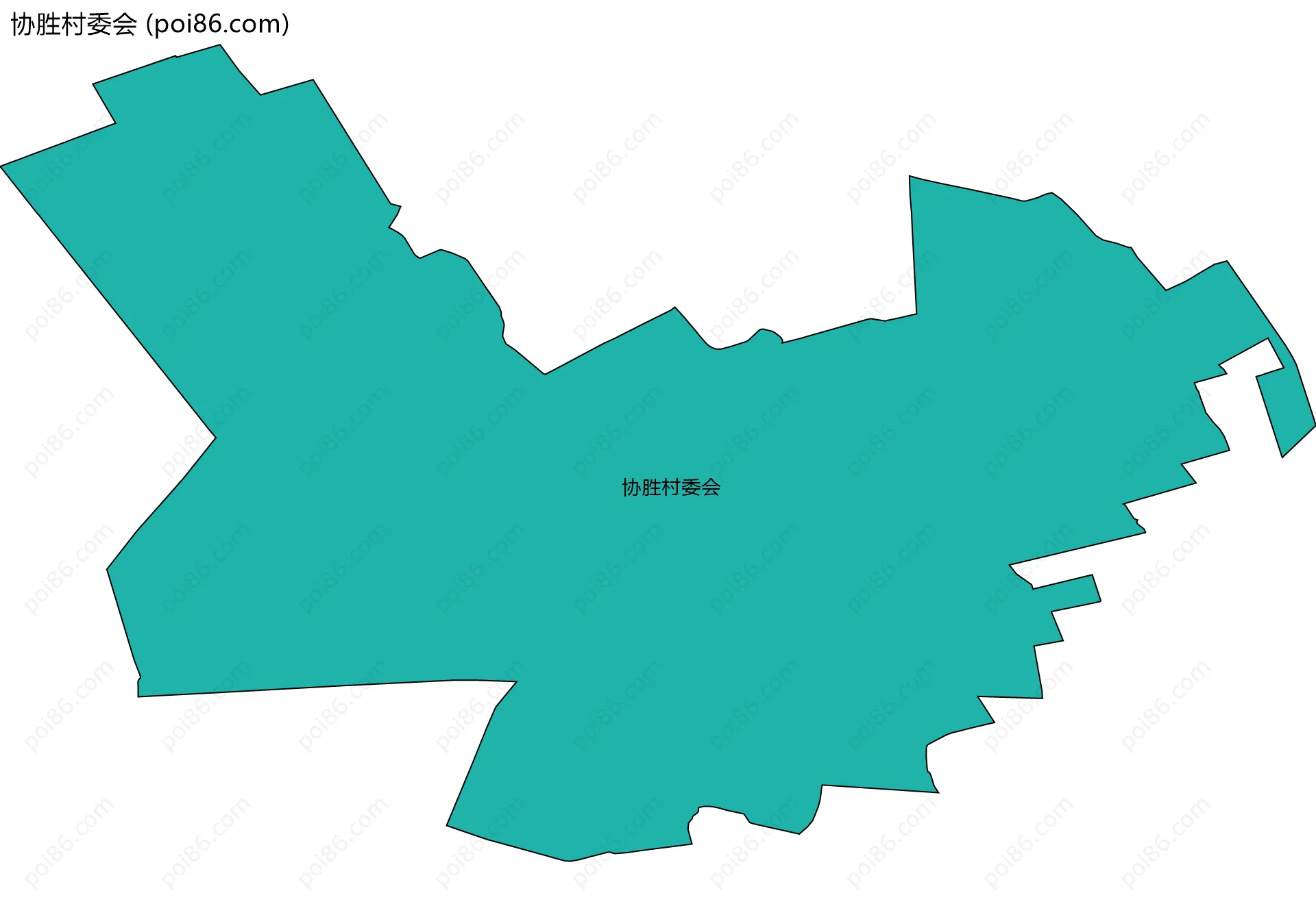 协胜村委会边界地图