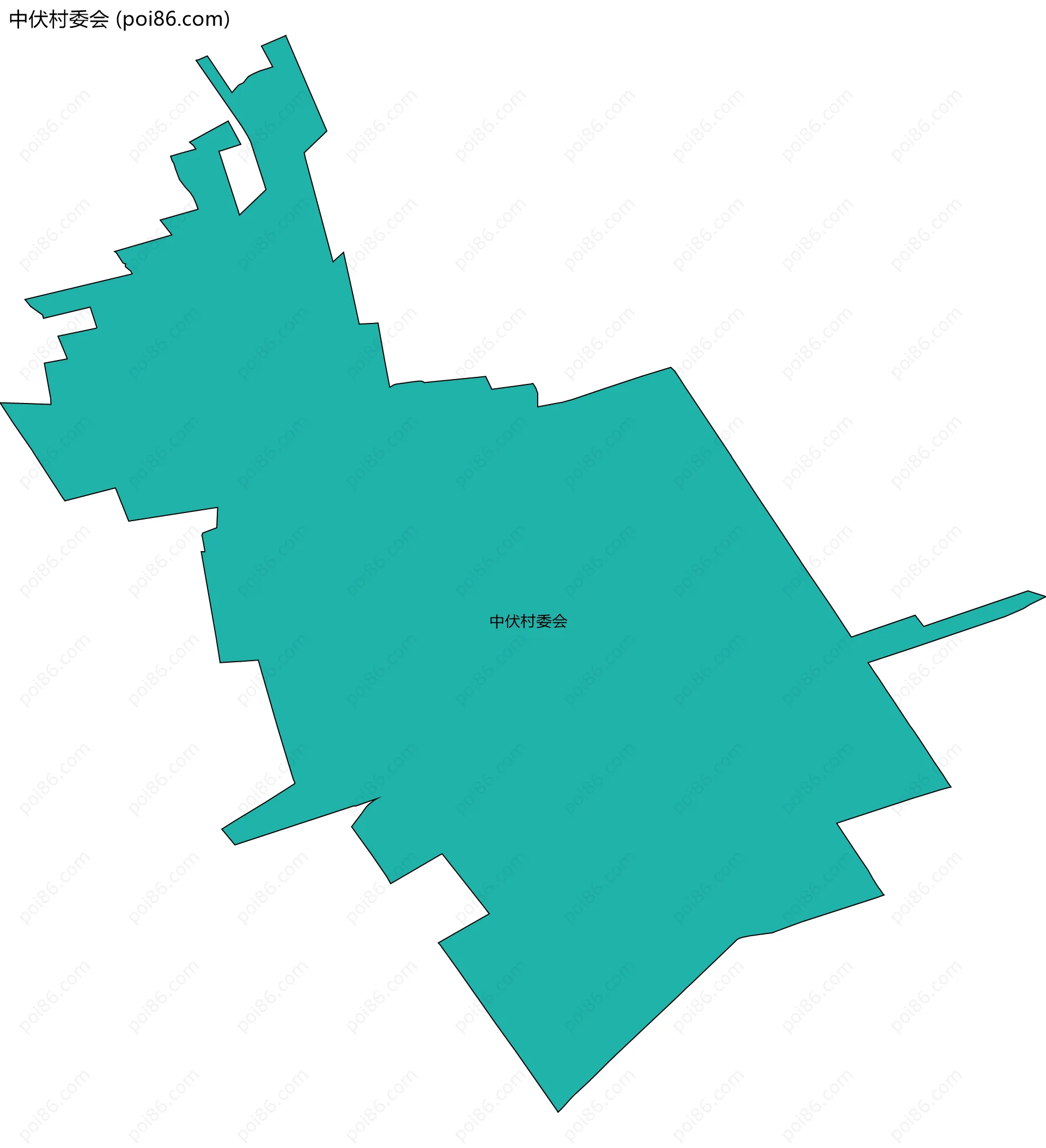 中伏村委会边界地图