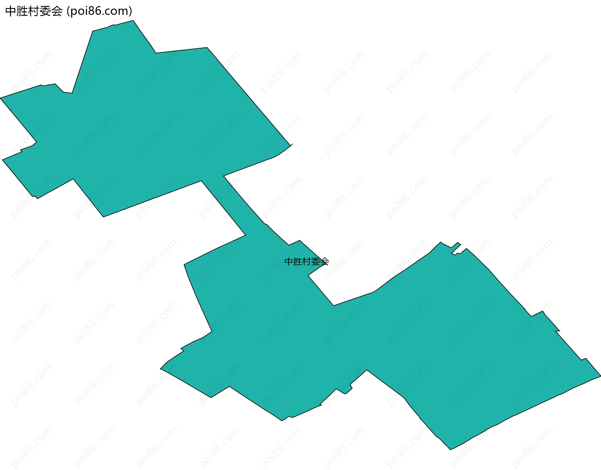 中胜村委会边界地图