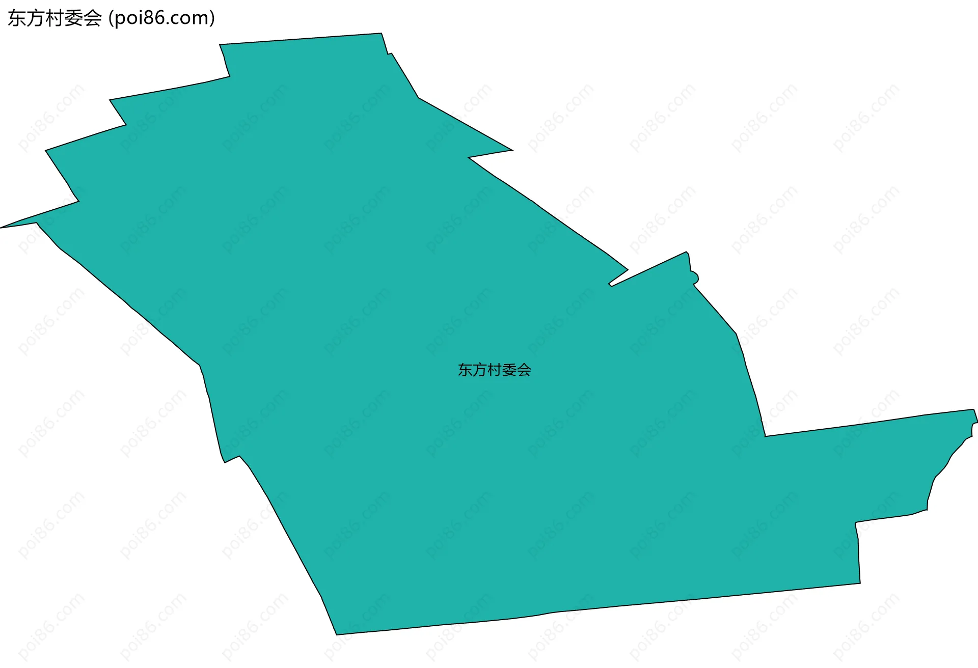 东方村委会边界地图