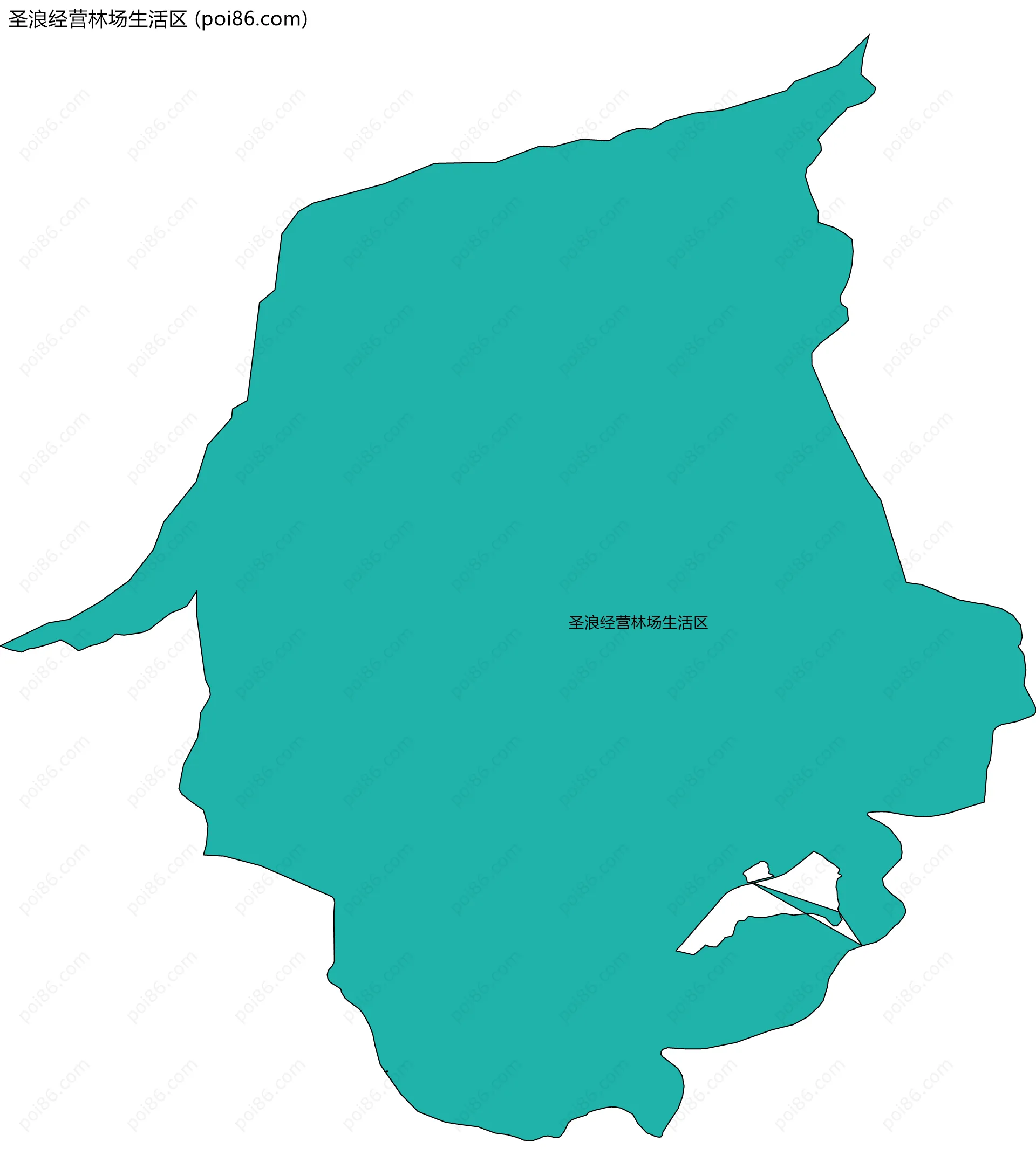 圣浪经营林场生活区边界地图