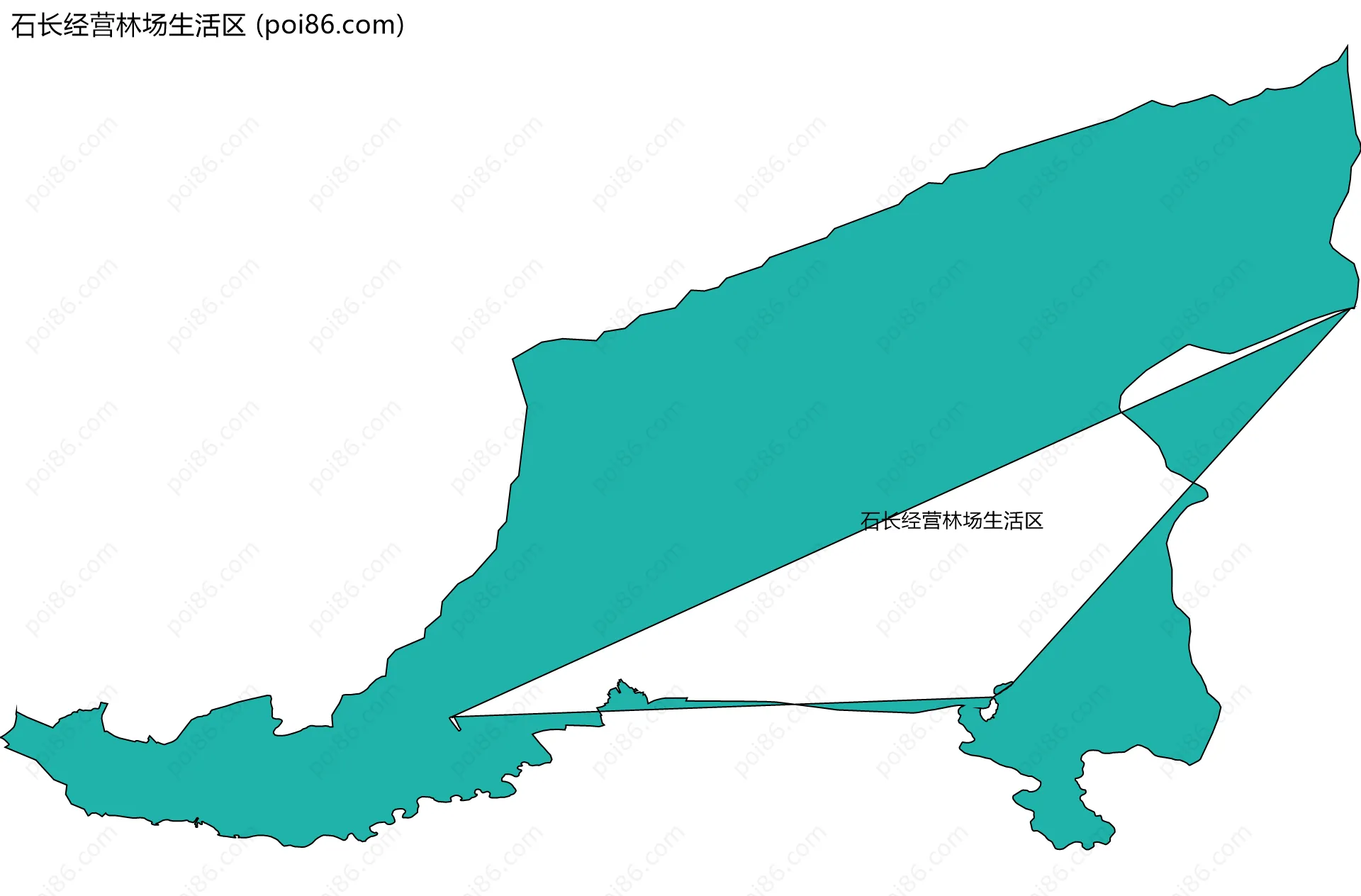 石长经营林场生活区边界地图