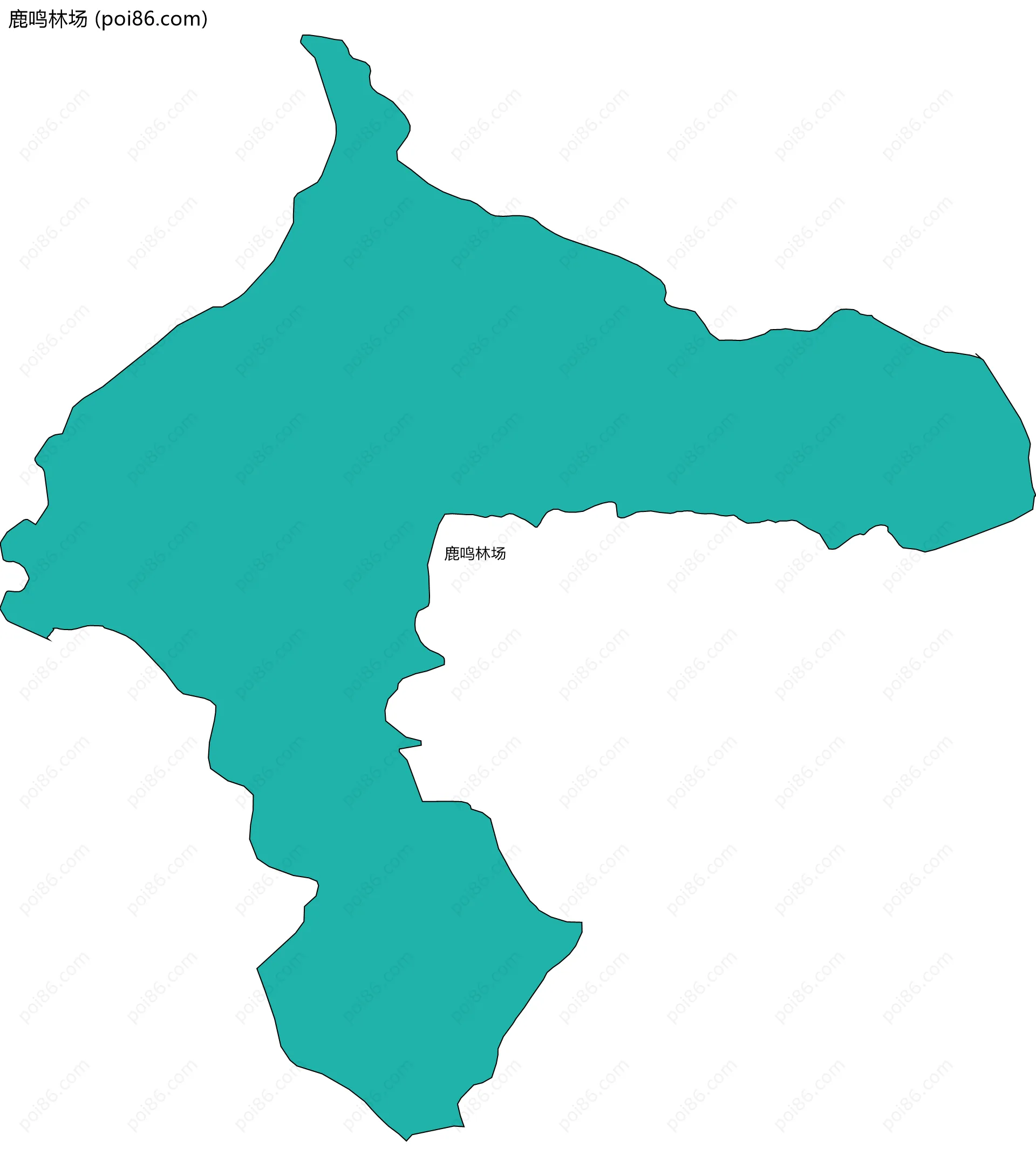 鹿鸣林场边界地图