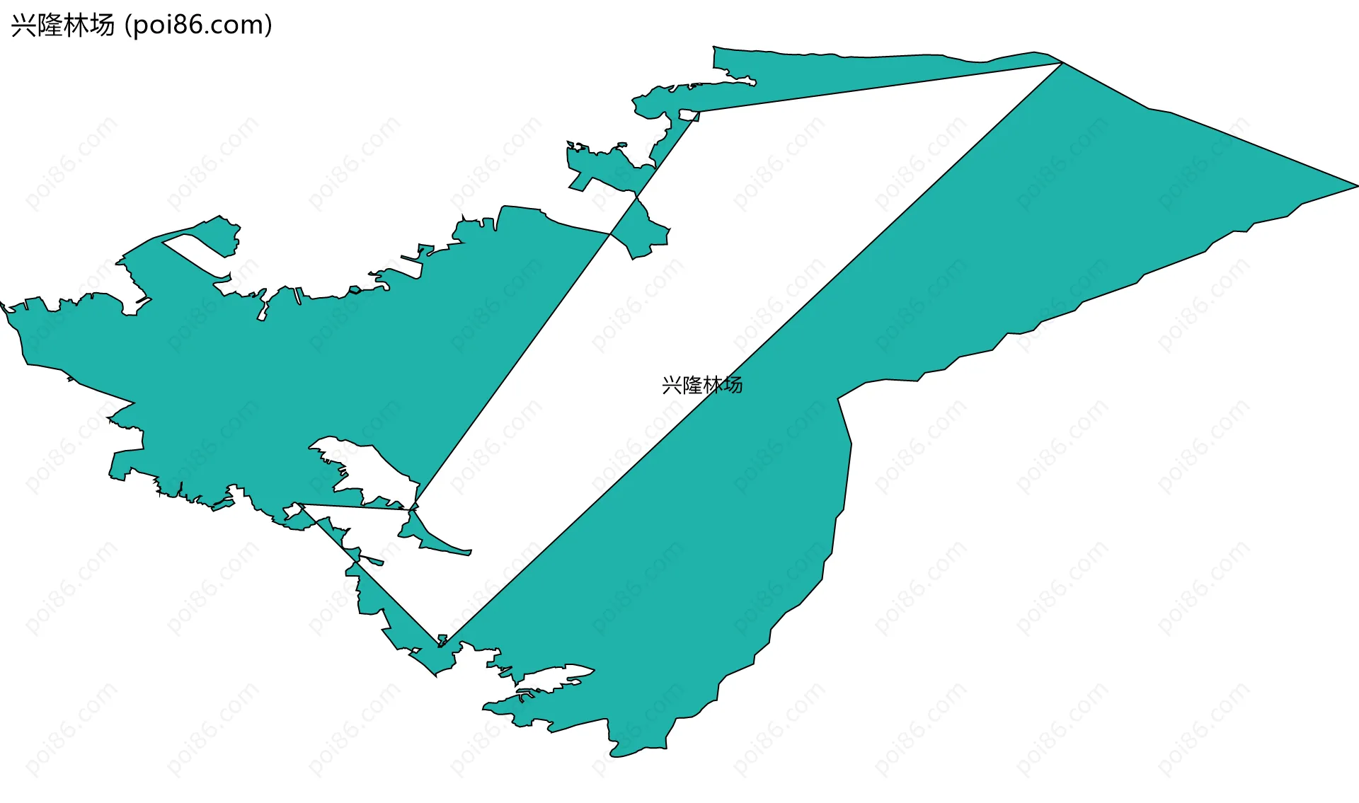 兴隆林场边界地图