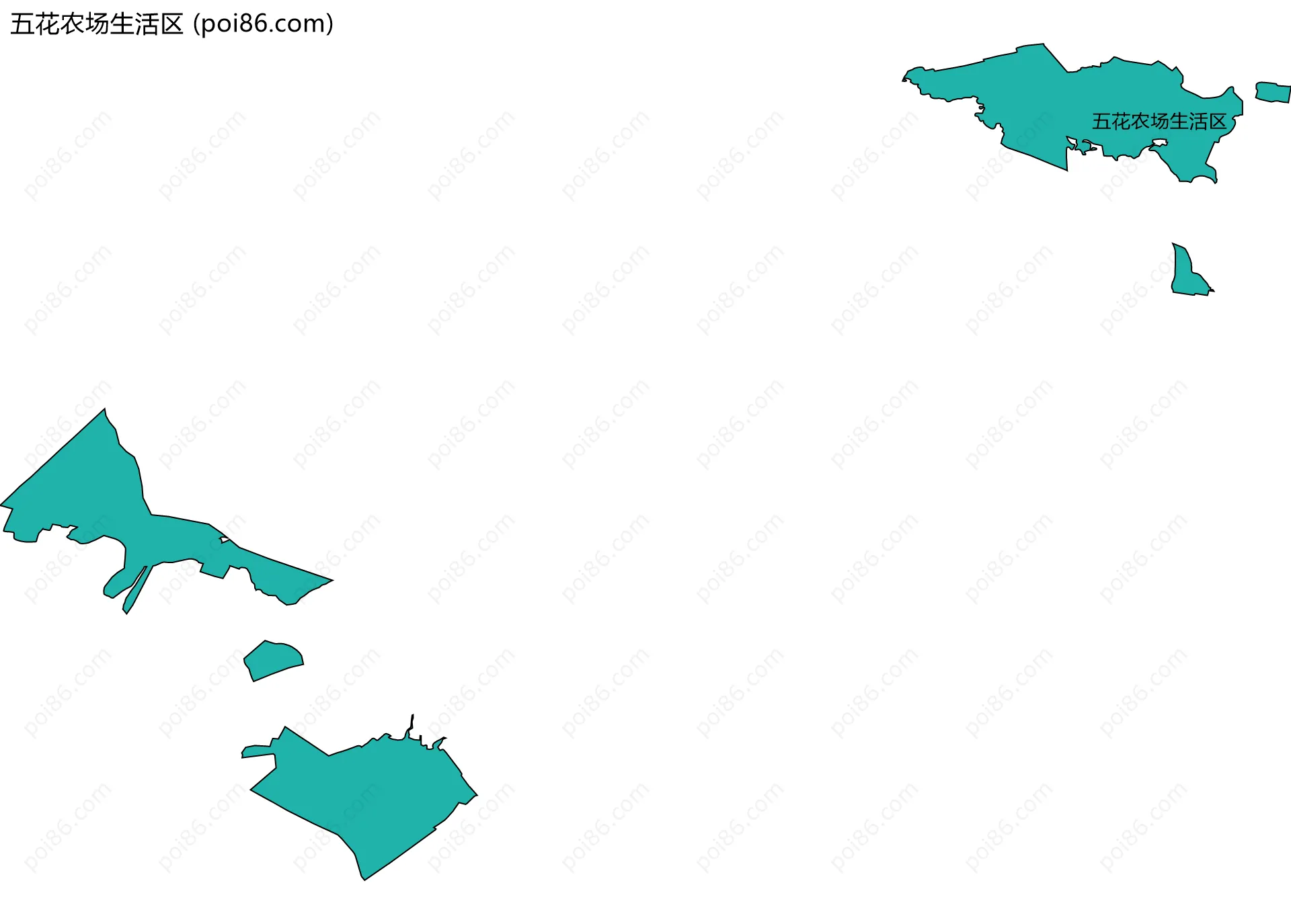 五花农场生活区边界地图