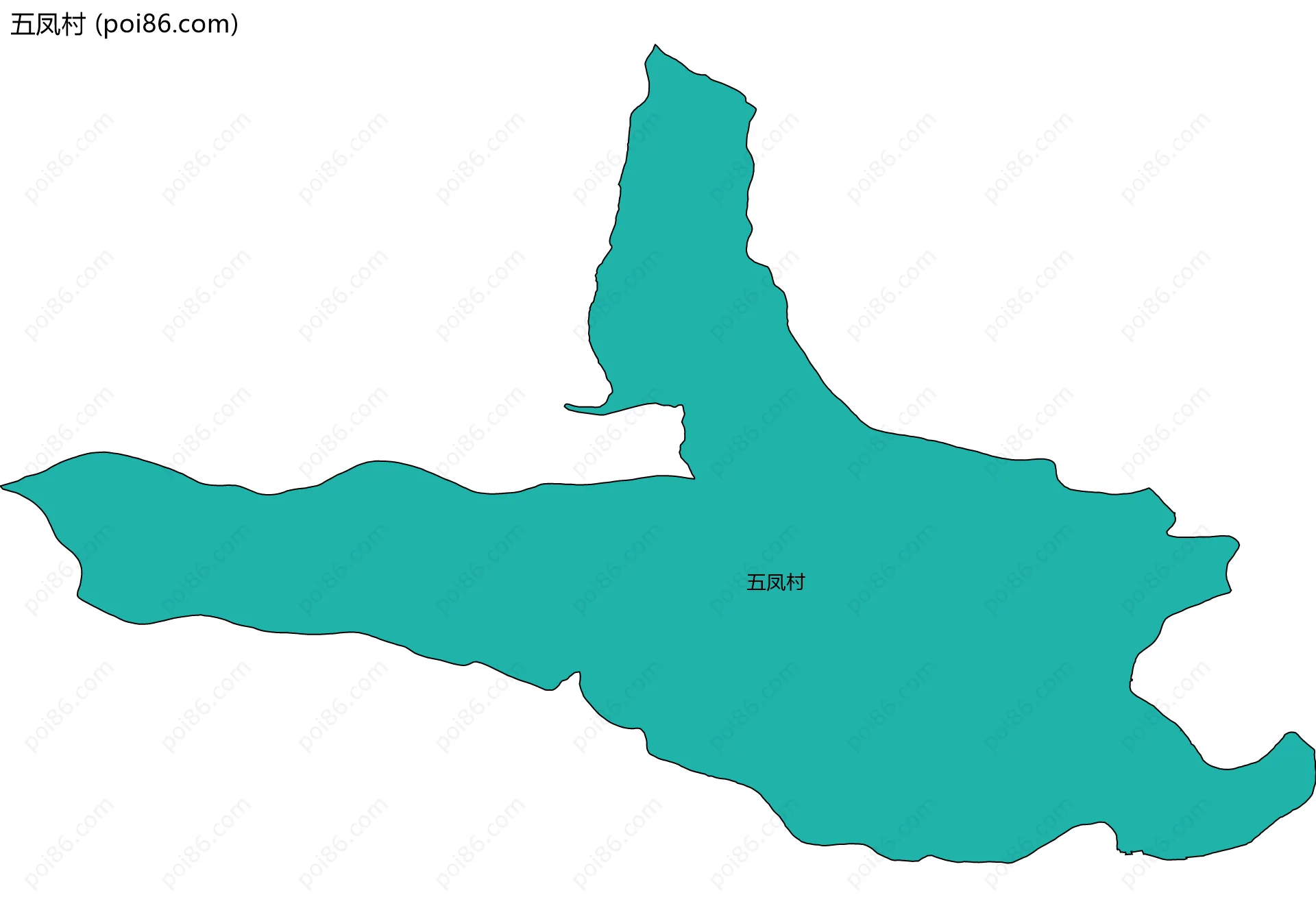五凤村边界地图