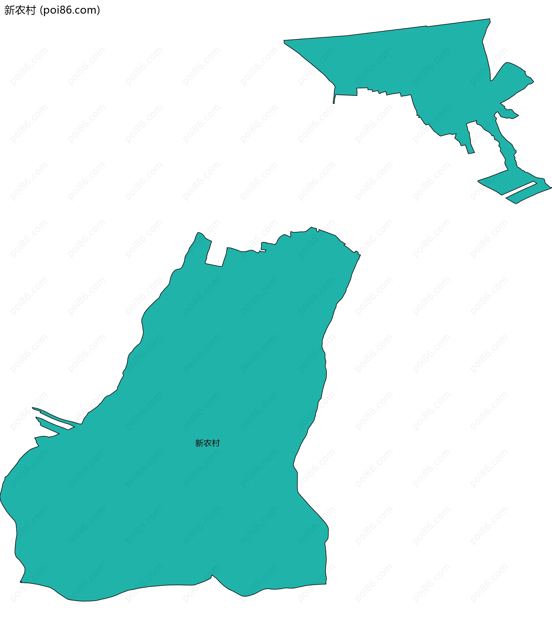 新农村边界地图