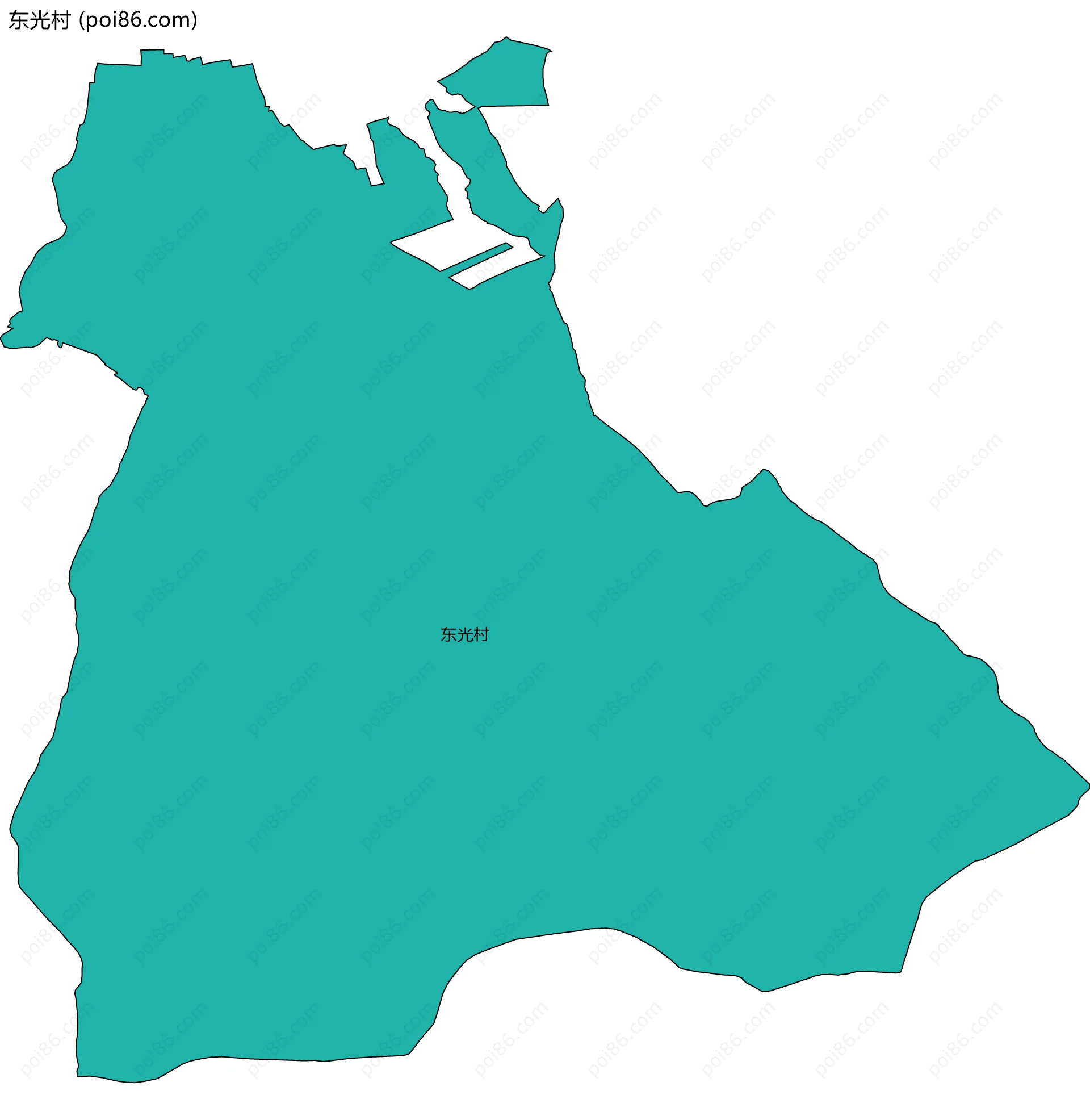 东光村边界地图