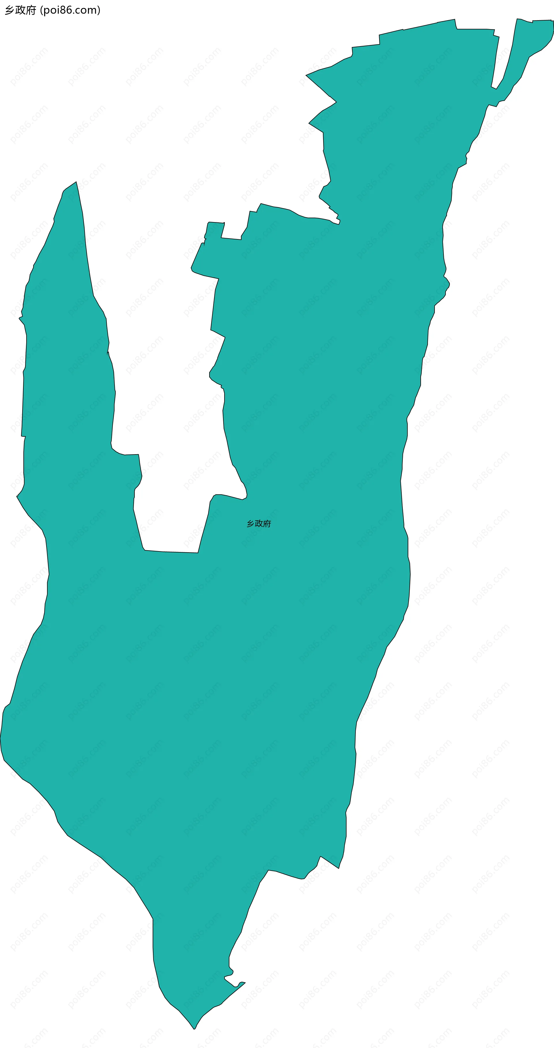 乡政府边界地图